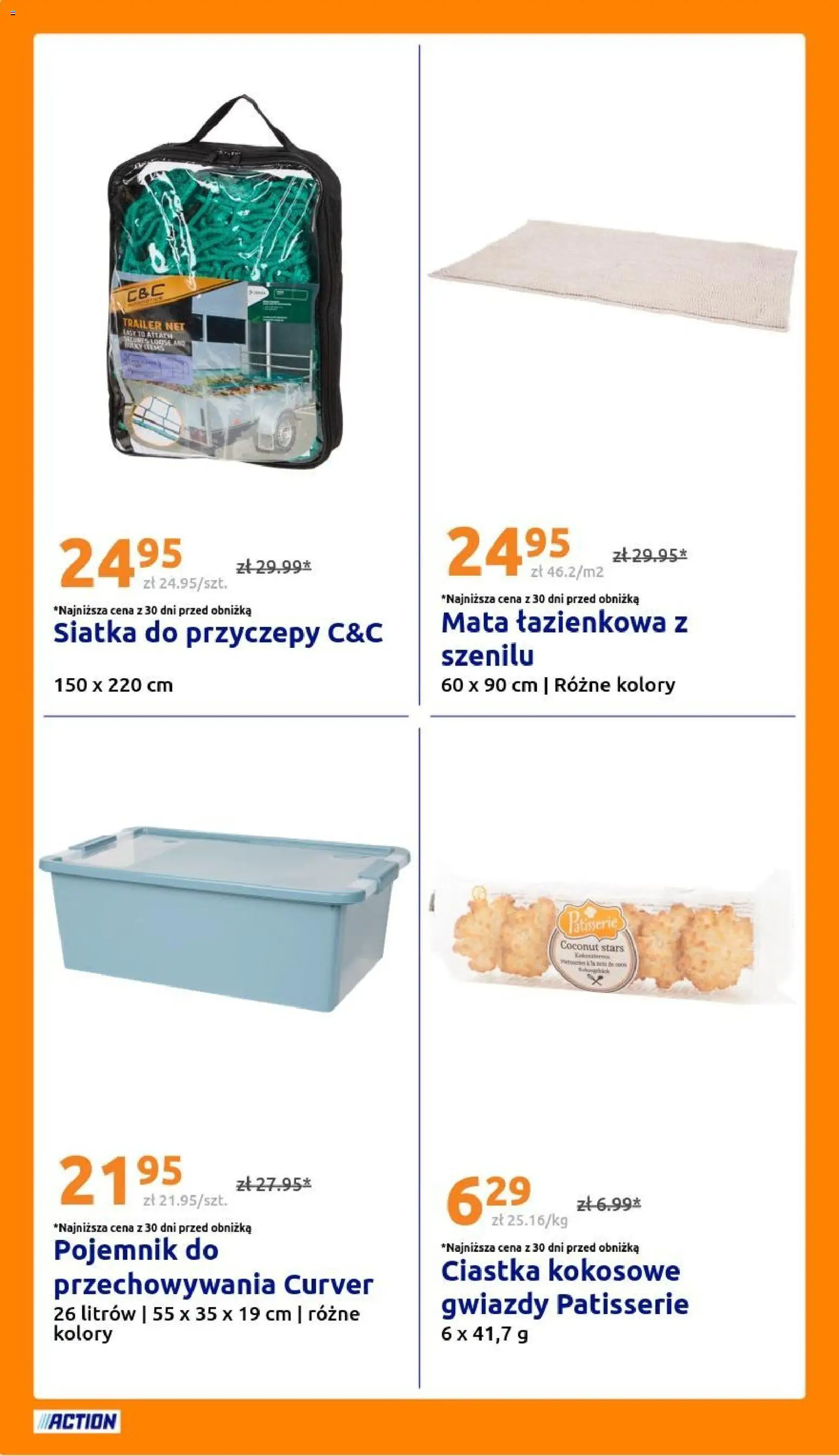 Action gazetka od 08.07.2026 | Strona: 22 | Produkty: Siatka, Ciastka, Mata łazienkowa