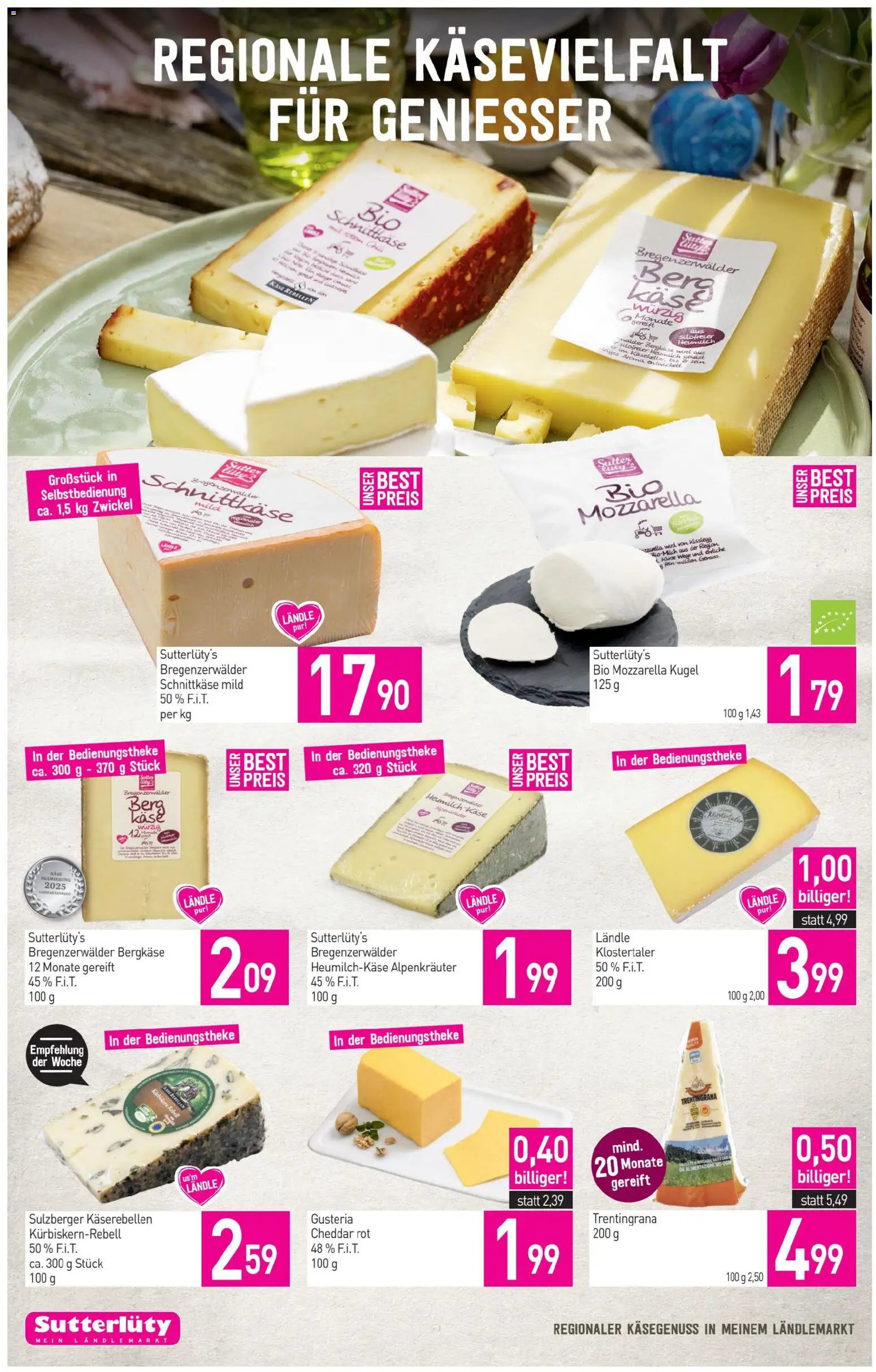 Sutterlüty Flugblatt gültig ab 06.08.2026 | Seite: 8 | Produkte: Käse