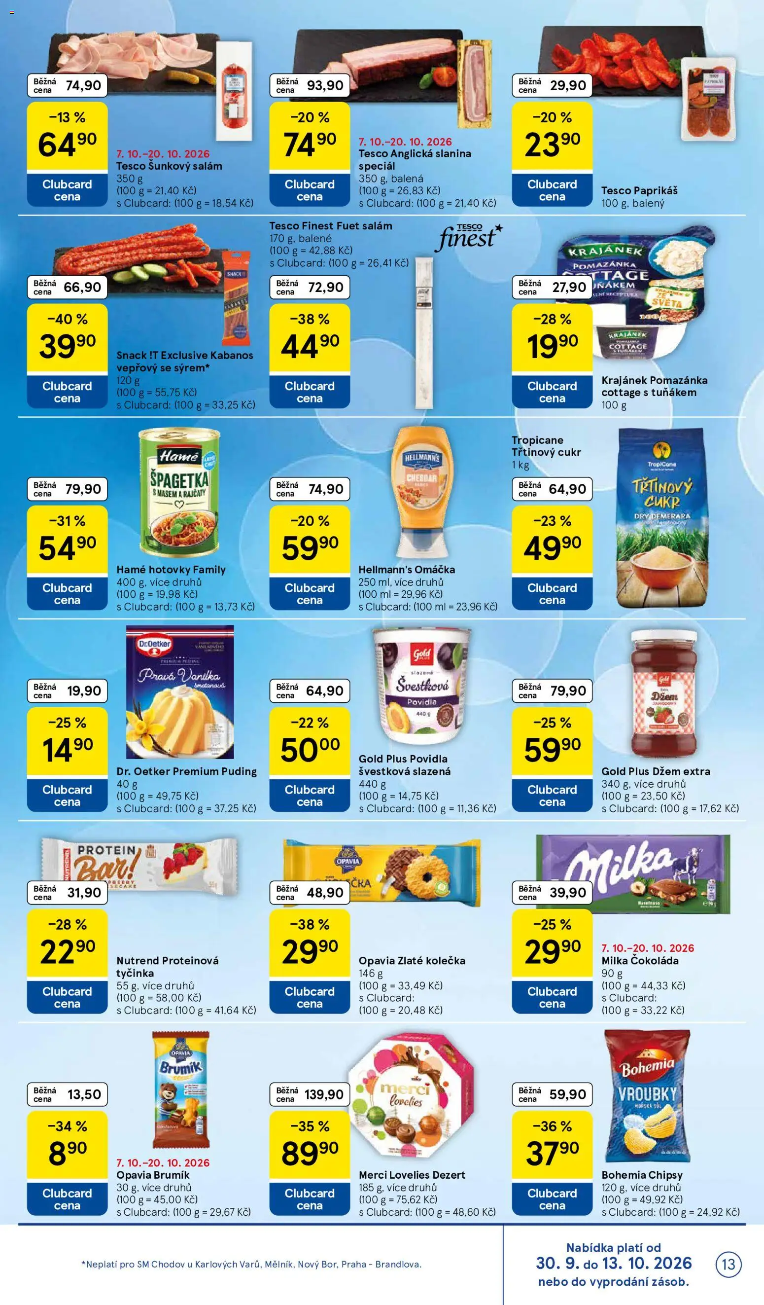 Tesco leták - Supermarket Nabídka ve značkové kvalitě od 07.10.2026 | Strana: 13