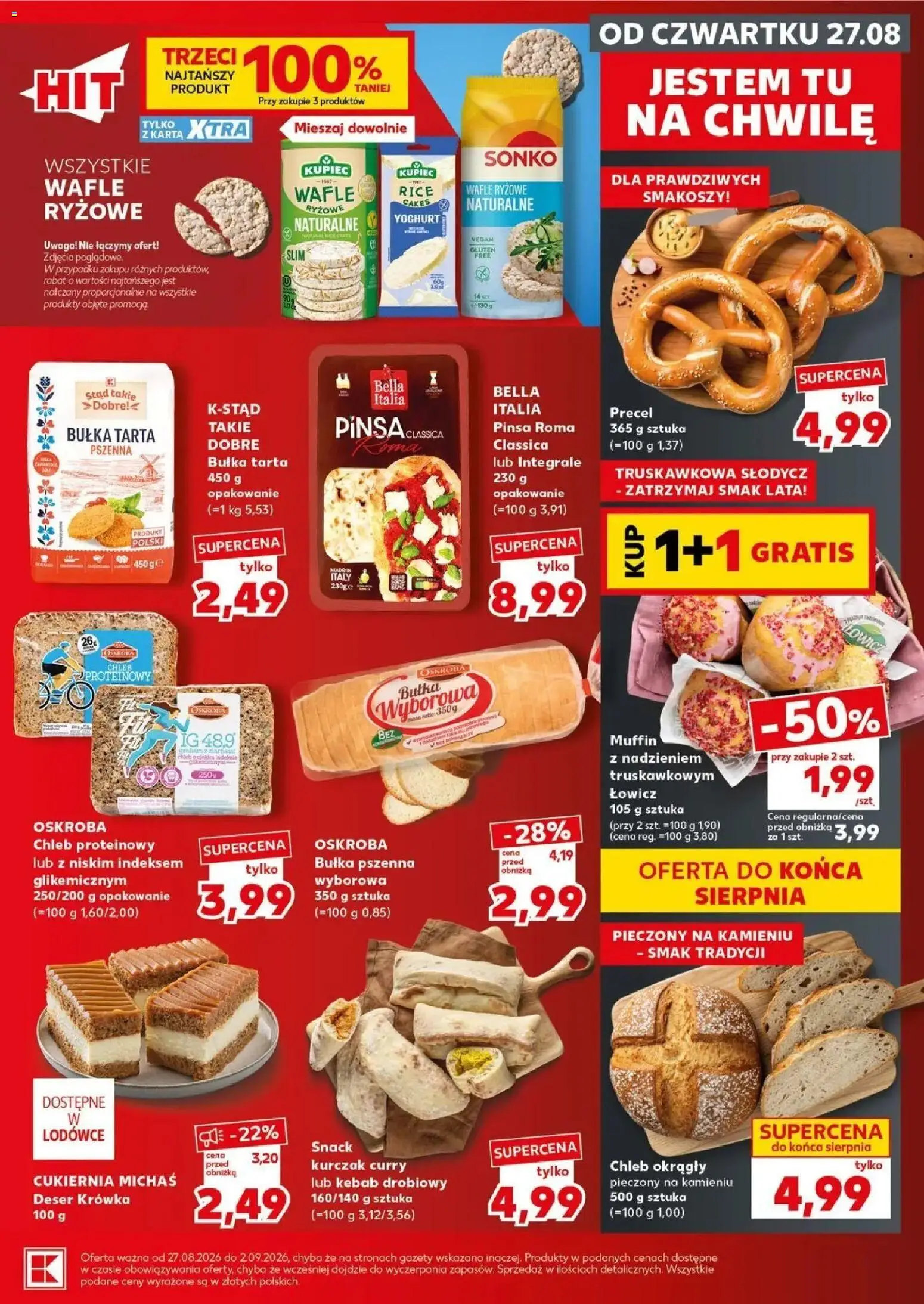 Kaufland gazetka - Super Weekend od 29.08.2026 - od jutra PDF | Strona: 17 | Produkty: Kurczak, Ryżowe wafle, Chleb, Pinsa