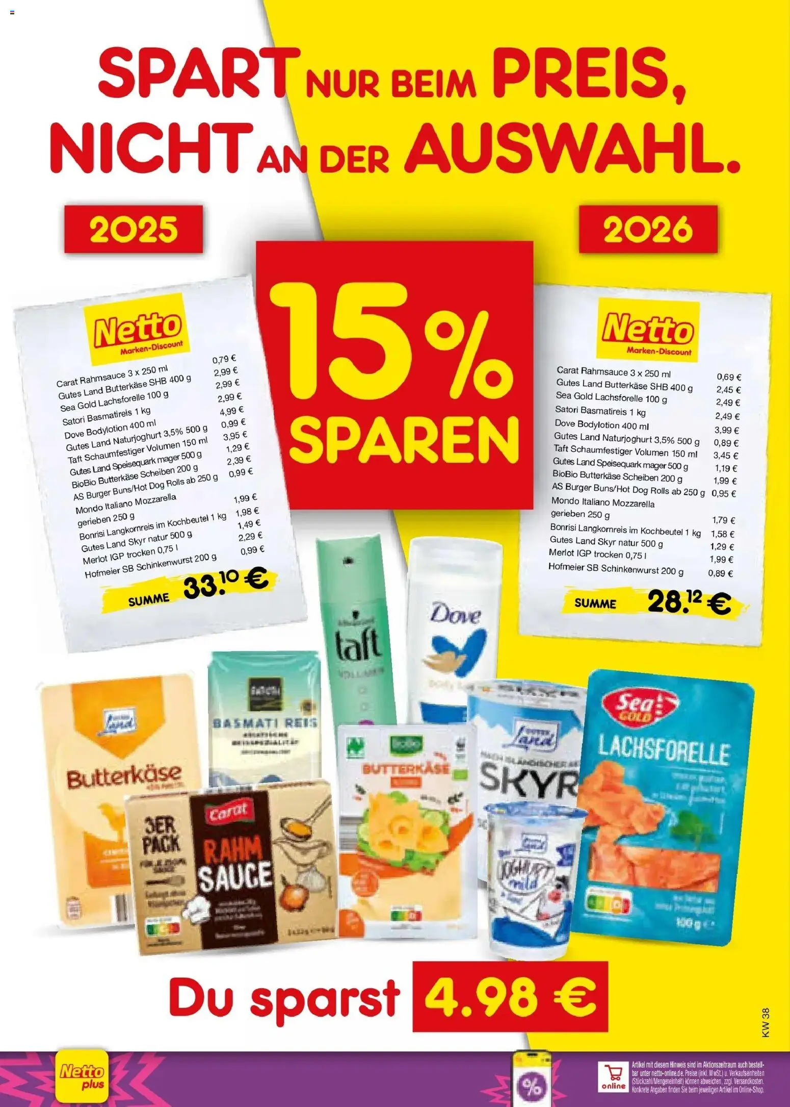 Netto Marken-Discount Prospekt Mistelbach – gültig ab 14.09.2026 | Seite: 4 | Produkte: Basmatireis, Mozzarella, Burger, Skyr
