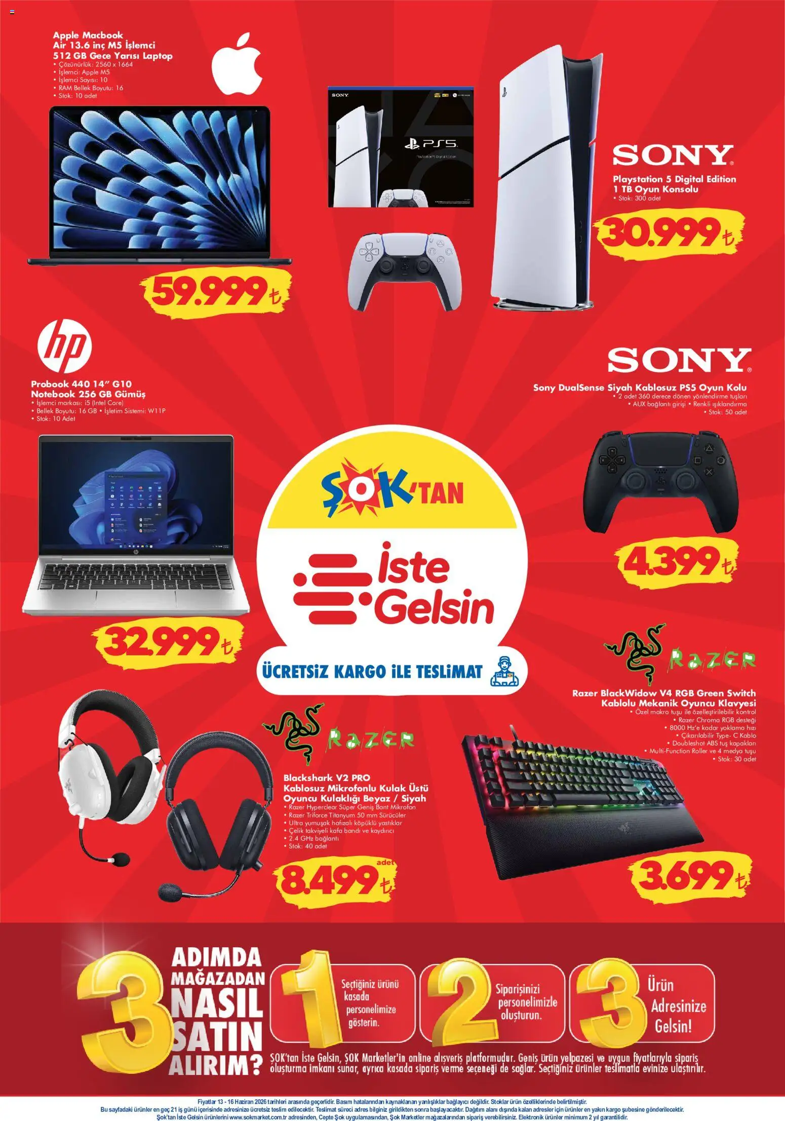 Şok Market - Hafta sonu fırsatları - 13.06.2026 tarihinden itibaren geçerlidir | Sayfa: 4 | Ürünler: Kablo, Bağlayıcı, Playstation, Oyun