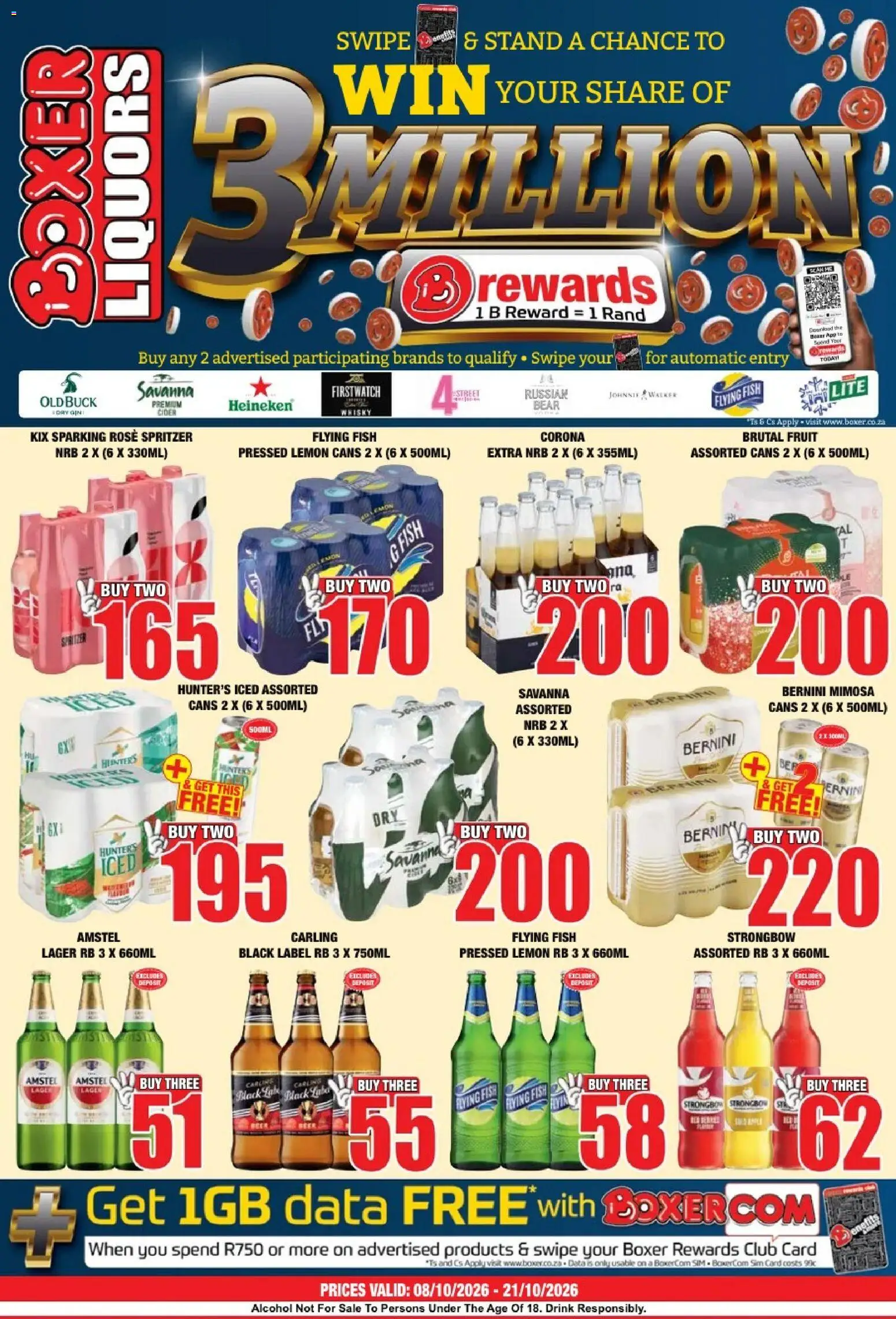 New Boxer catalogue – valid from 08/10/2026 | Page: 1 | Products: Sim, Heineken, Fish, Lemon
