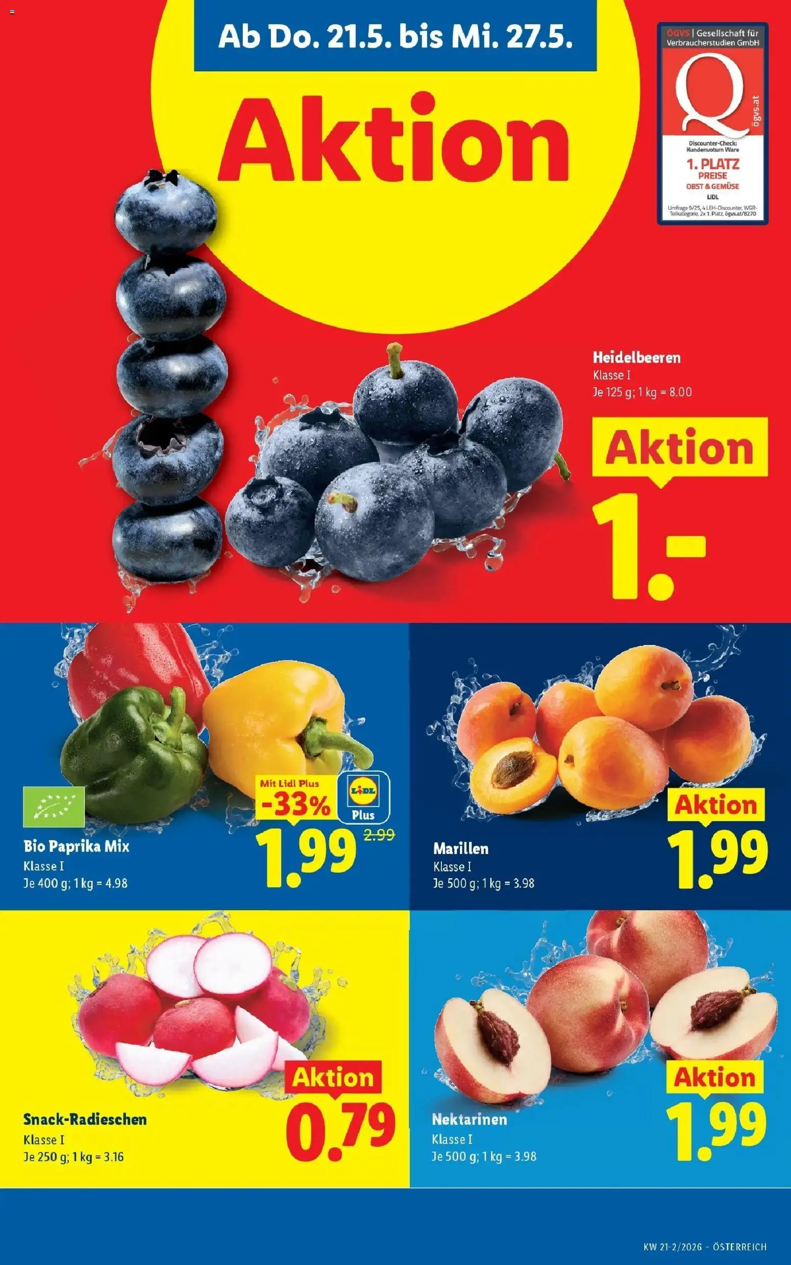 Lidl Flugblatt - Fohnsdorf, Neunkirchen, Graz gültig ab 21.05.2026 | Seite: 5 | Produkte: Gemüse, Obst