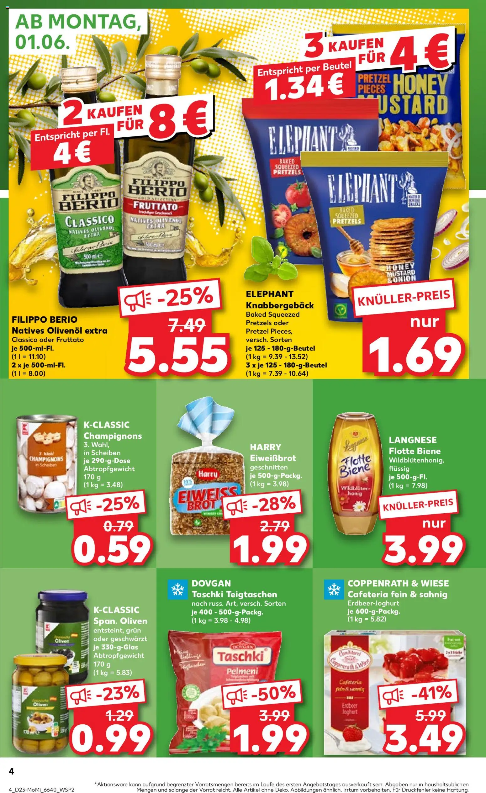 Kaufland Německo leták - Angebote ab Montag od 01.06.2026 | Strana: 4 | Produkty: Pelmeni
