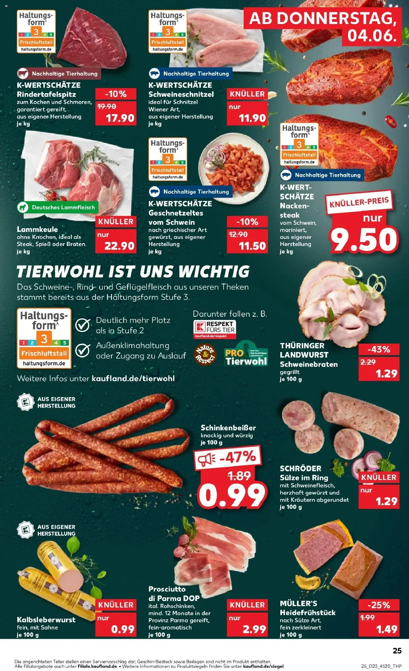 Kaufland Prospekt Oldenburg – gültig ab 04.06.2026 | Seite: 25 | Produkte: Top, Lammkeule, Schweinefleisch, Steak