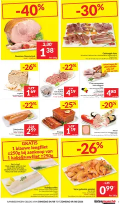 Gedroogde ham, Serranoham, Italiaanse ham, zwartewoudham, Ardense ham of Bayonneham - Voorbeeld van een folder van Intermarché, geldig van 04/08/2026 | Pagina: 3