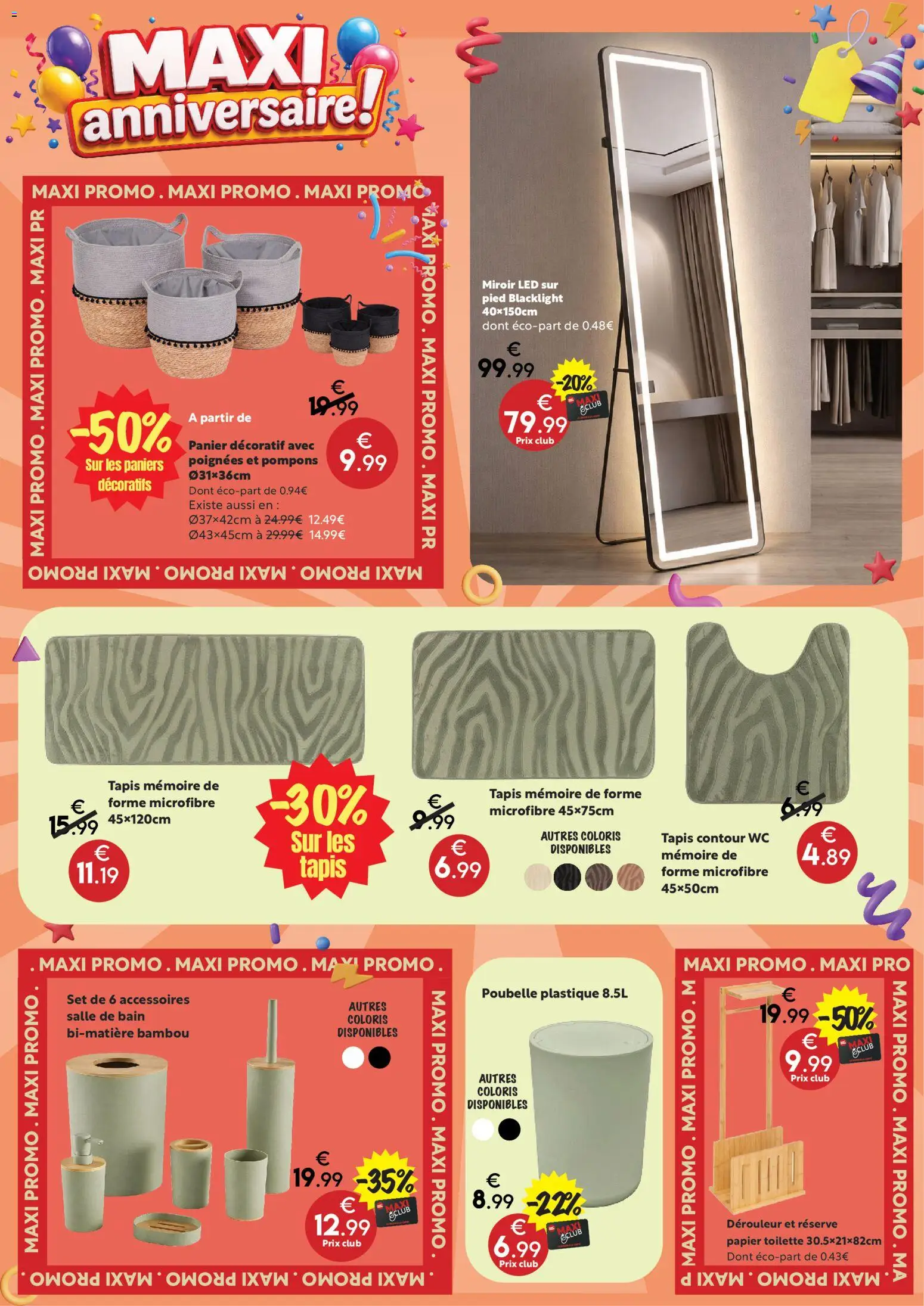 {H1} | Page: 16 | Produits: Papier toilette, Miroir, Bambou, Tapis