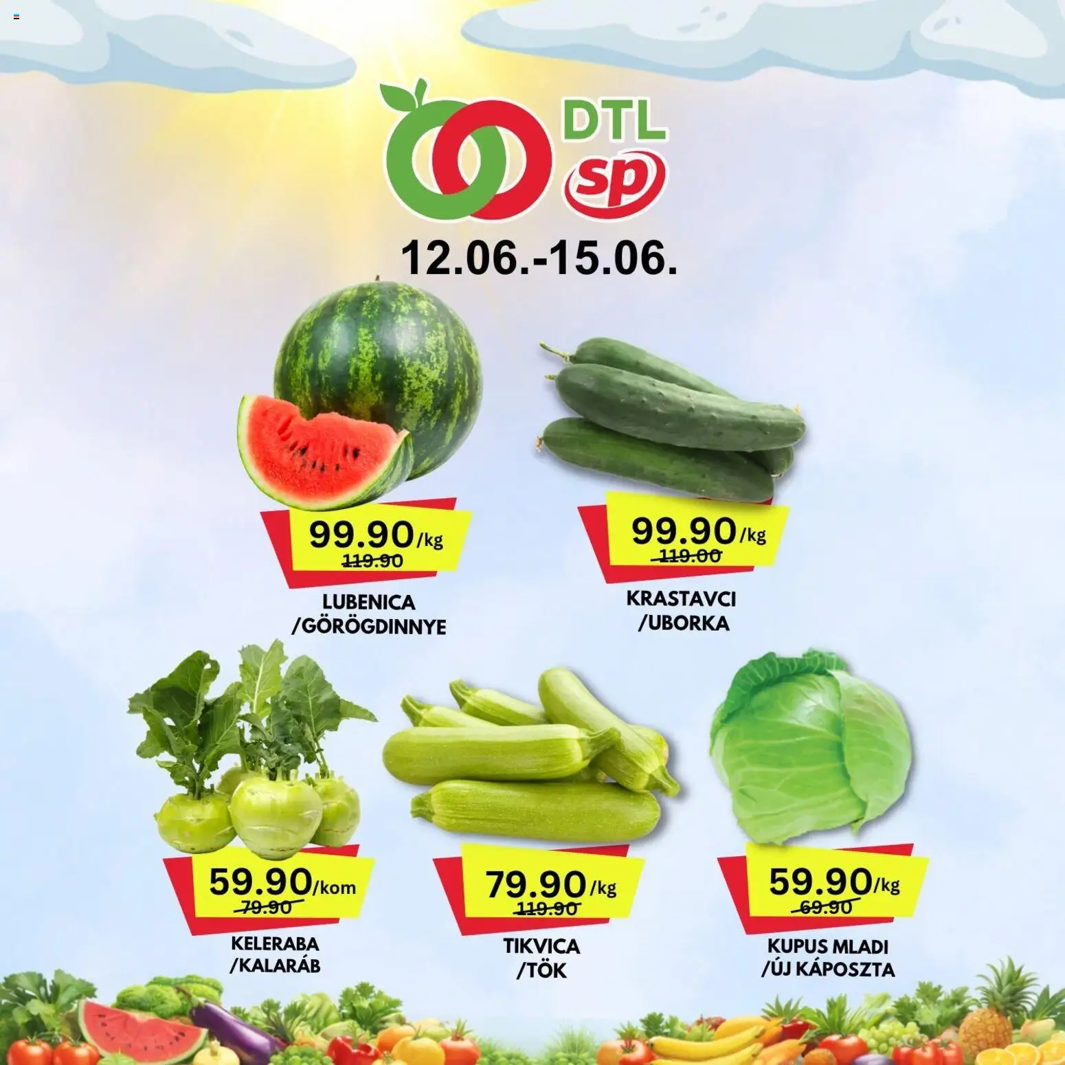 Senta Promet katalog - važi od 12.06.2026 | Strana: 1 | Proizvode: Krastavci, Lubenica, Kupus, Tikvica