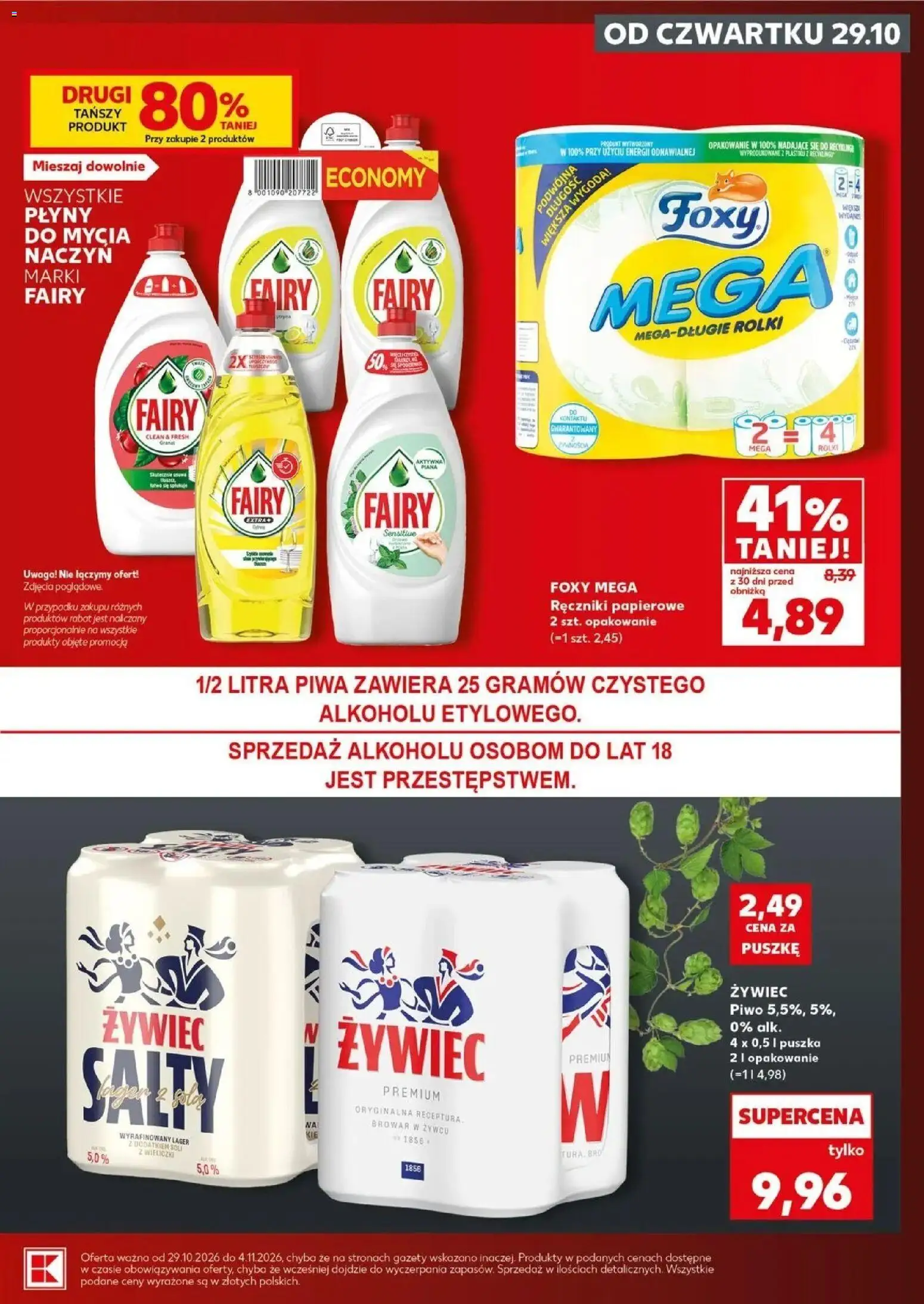 Kaufland gazetka - Super sobota od 31.10.2026 - od jutra PDF | Strona: 5 | Produkty: Ręczniki papierowe, Gazety, Piwo, Fairy