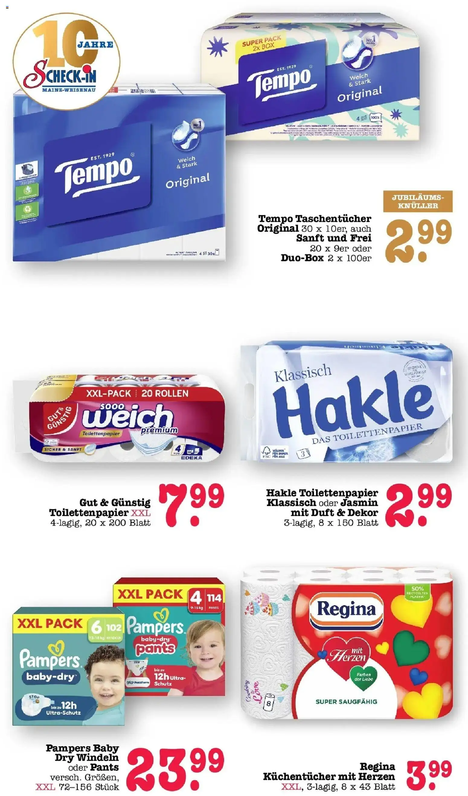 Edeka Prospekt Mainz-Weisenau (ab 17.08.2026) » Angebote Online | Seite: 54 | Produkte: Taschentücher, Box, Tempo, Toilettenpapier