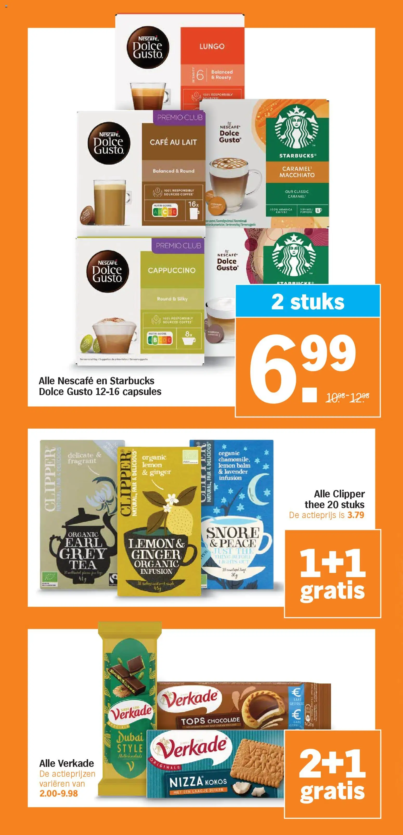 {H1} | Pagina: 22 | Producten: Waffelini, Thee, Nescafe, Cappuccino