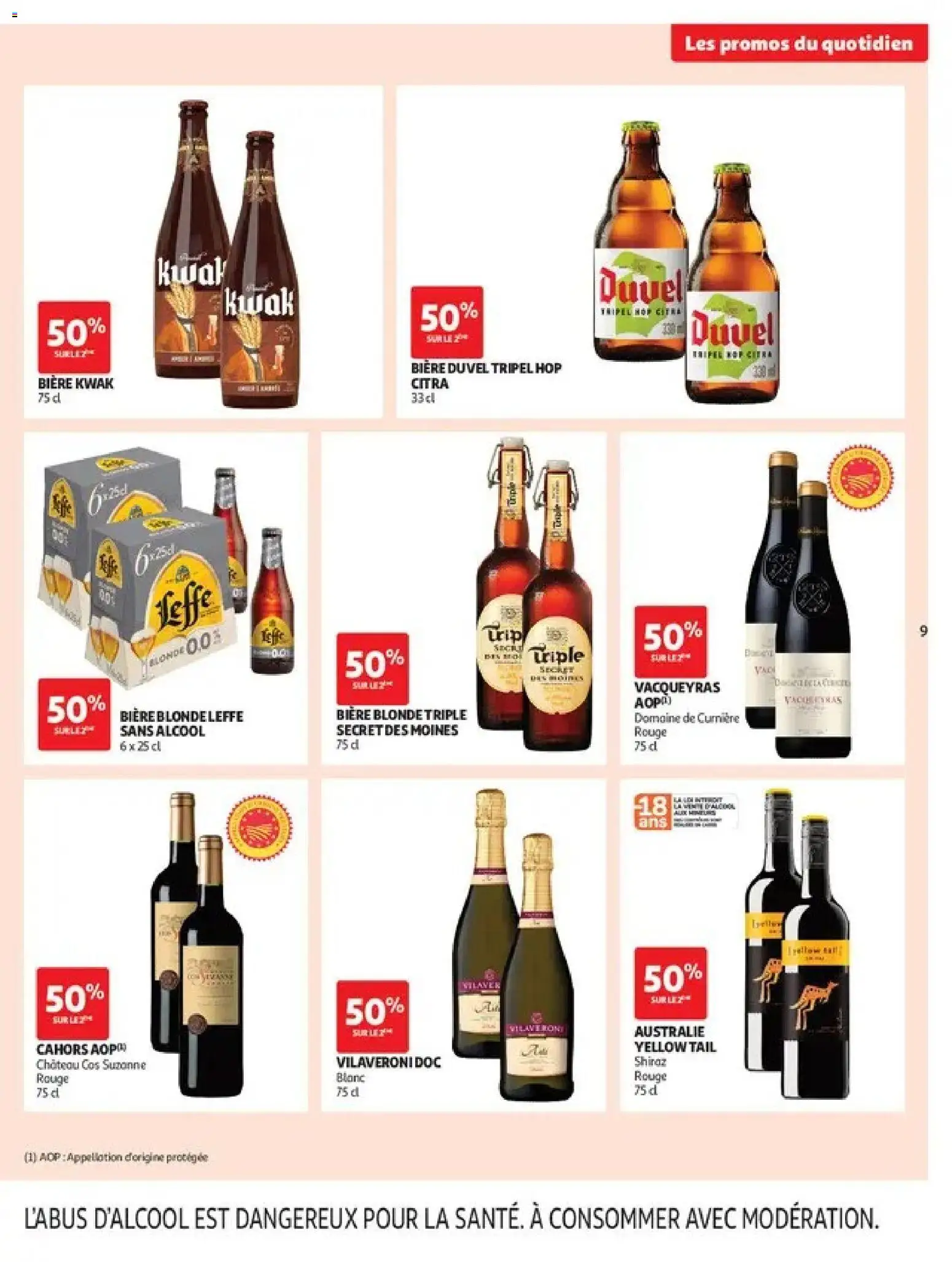 {H1} | Page: 9 | Produits: Leffe, Bière blonde, Cahors, Biere blonde leffe