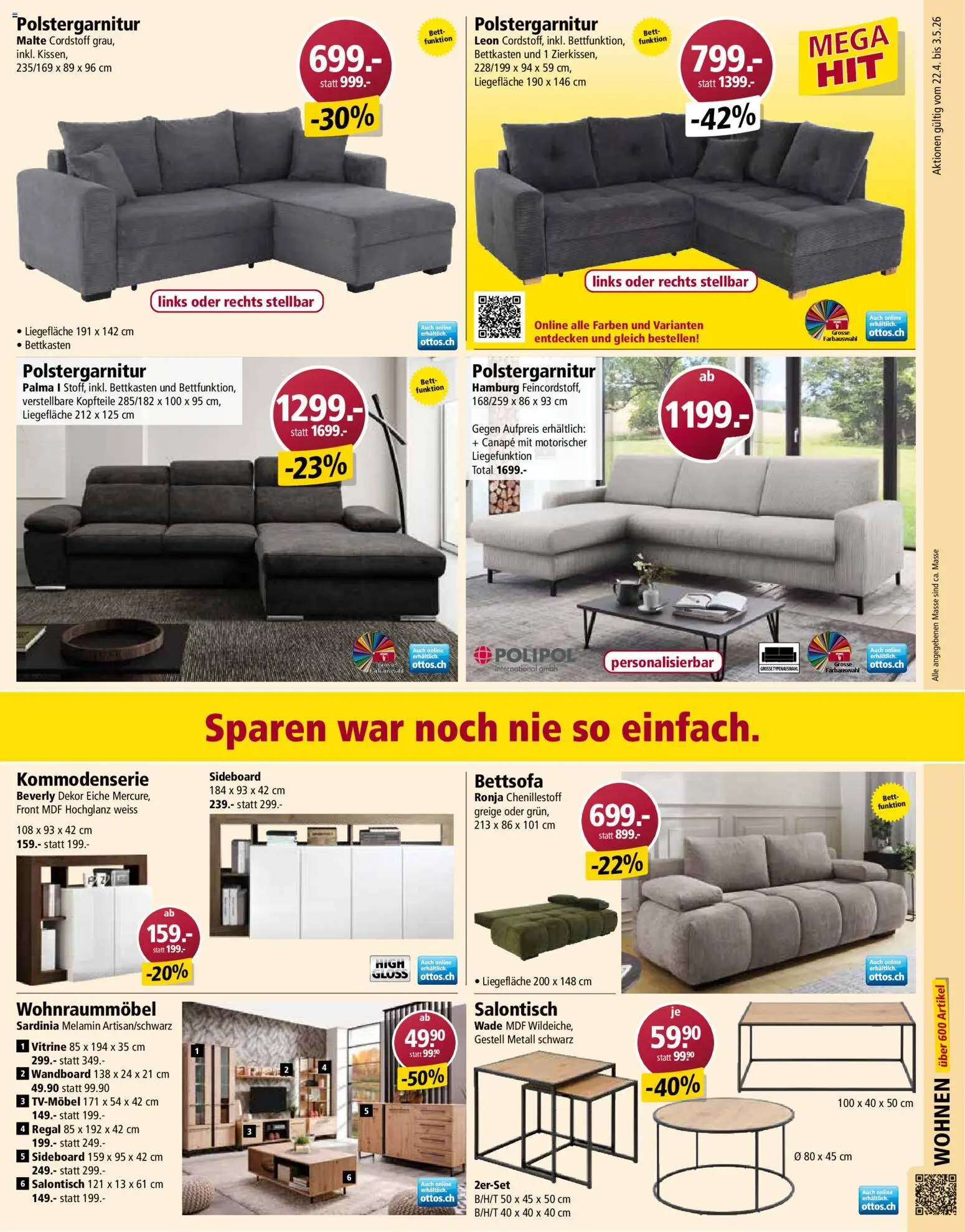Otto's aktionen – gültig ab 22.04.2026 | Seite: 9 | Produkte: Vitrine, Regal, Wandboard, Sideboard