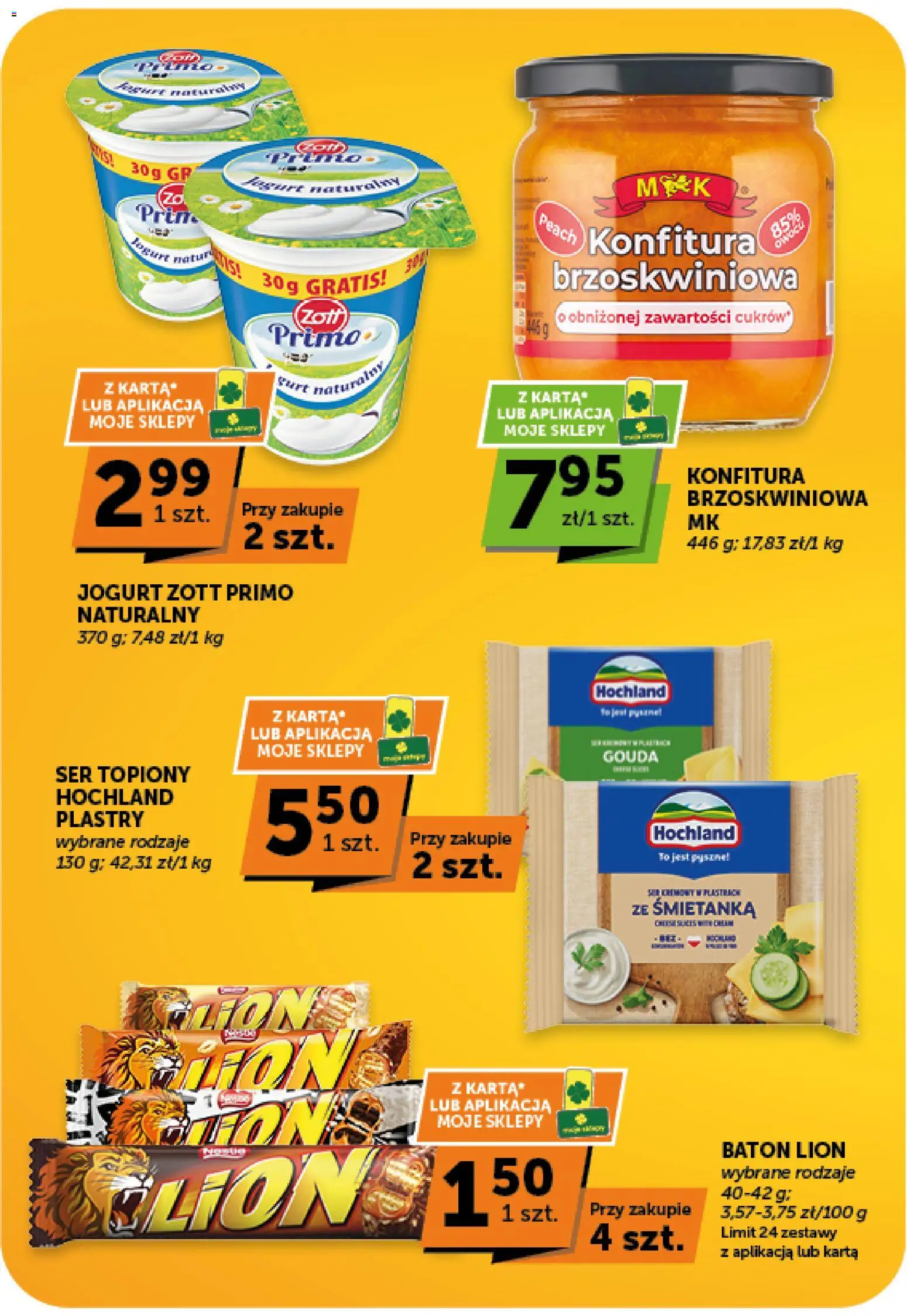 Groszek gazetka - Market od 23.07.2026 | Strona: 9 | Produkty: Karta, Ser topiony, Baton, Jogurt