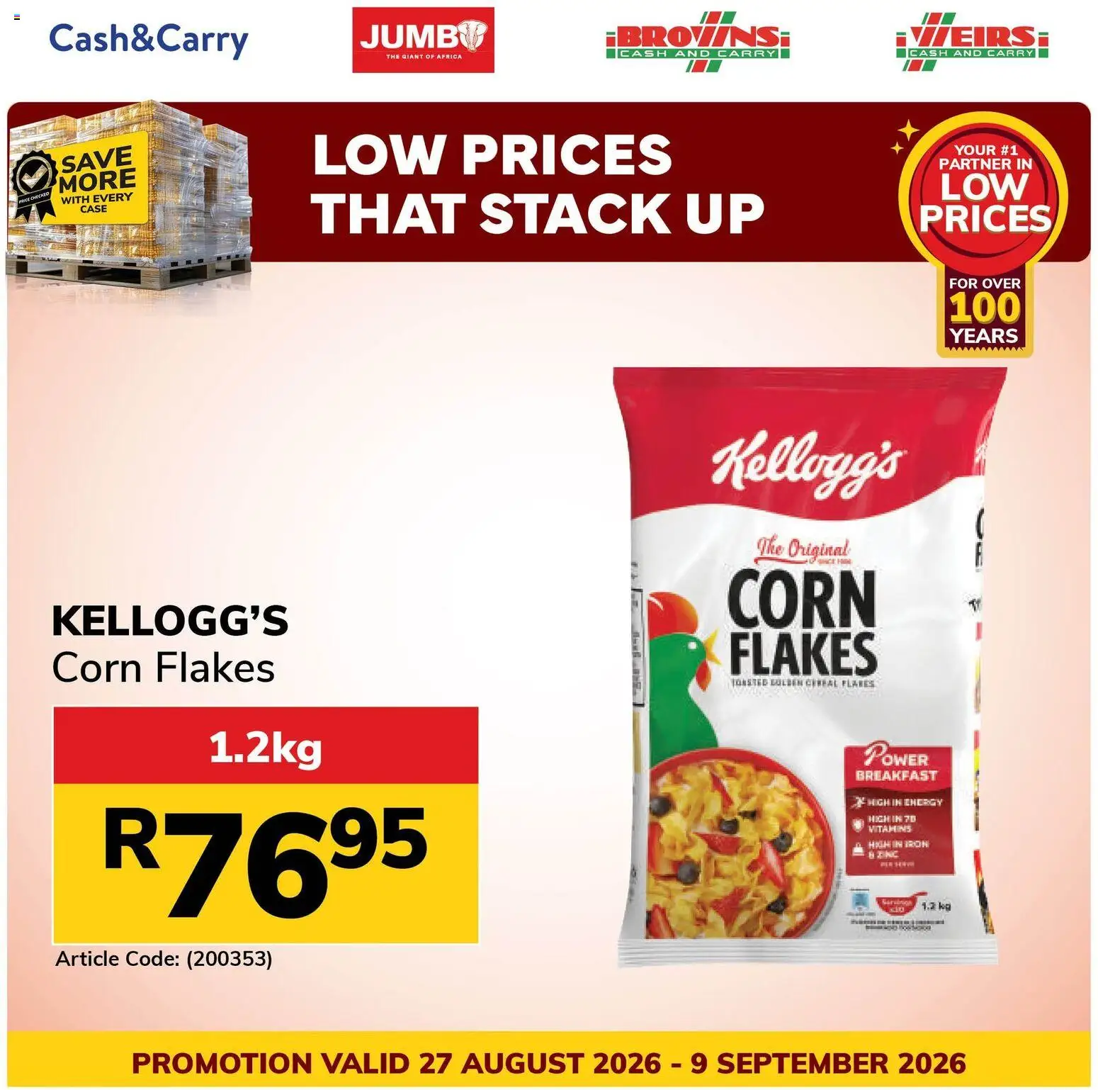 New Jumbo catalogue – valid from 27/08/2026 | Page: 2 | Products: Corn, Case, Corn flakes, Flakes