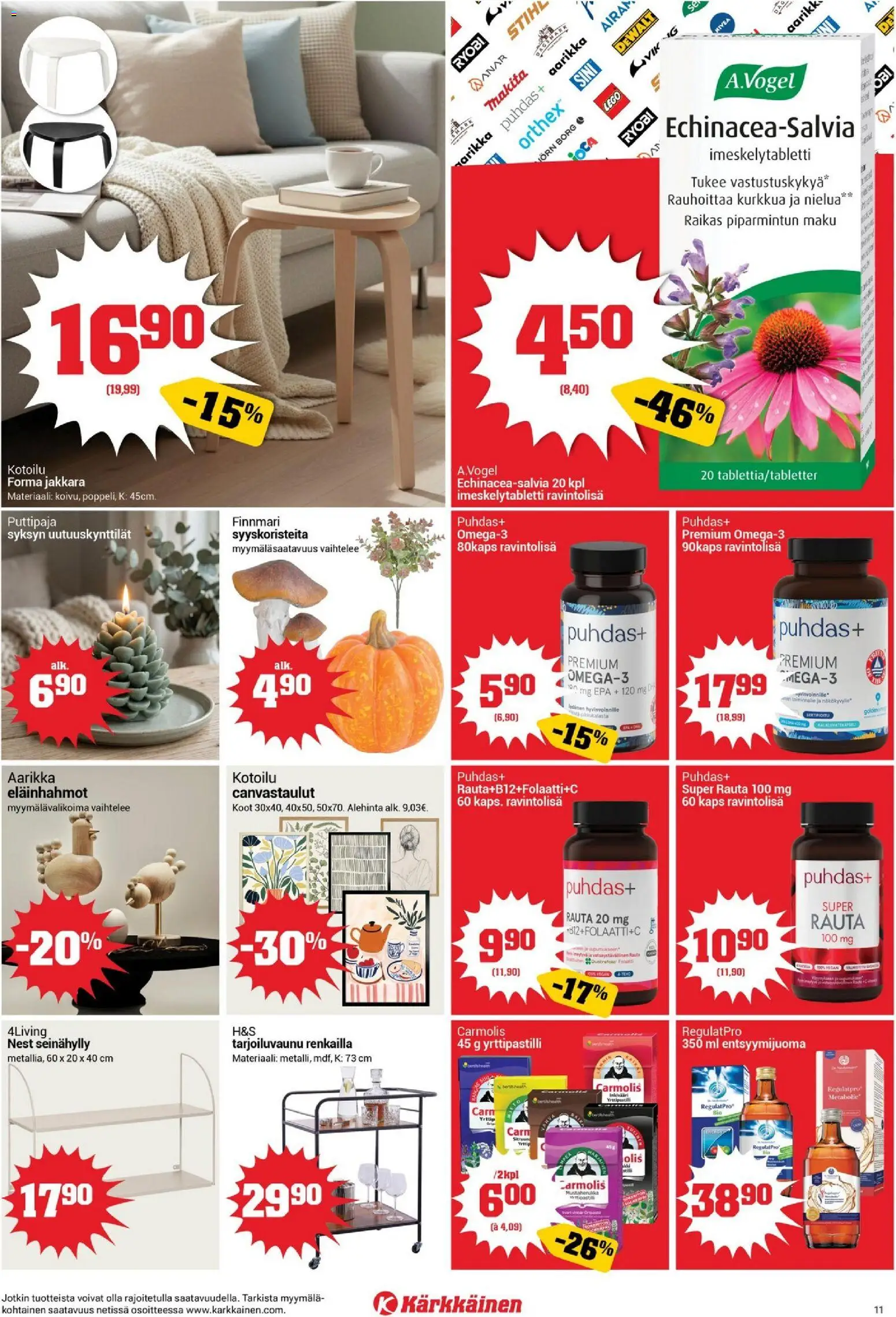 Kärkkäinen tarjoukset – voimassa 16/09/2026 alkaen | Sivu: 11 | Tuotteet: Jakkara