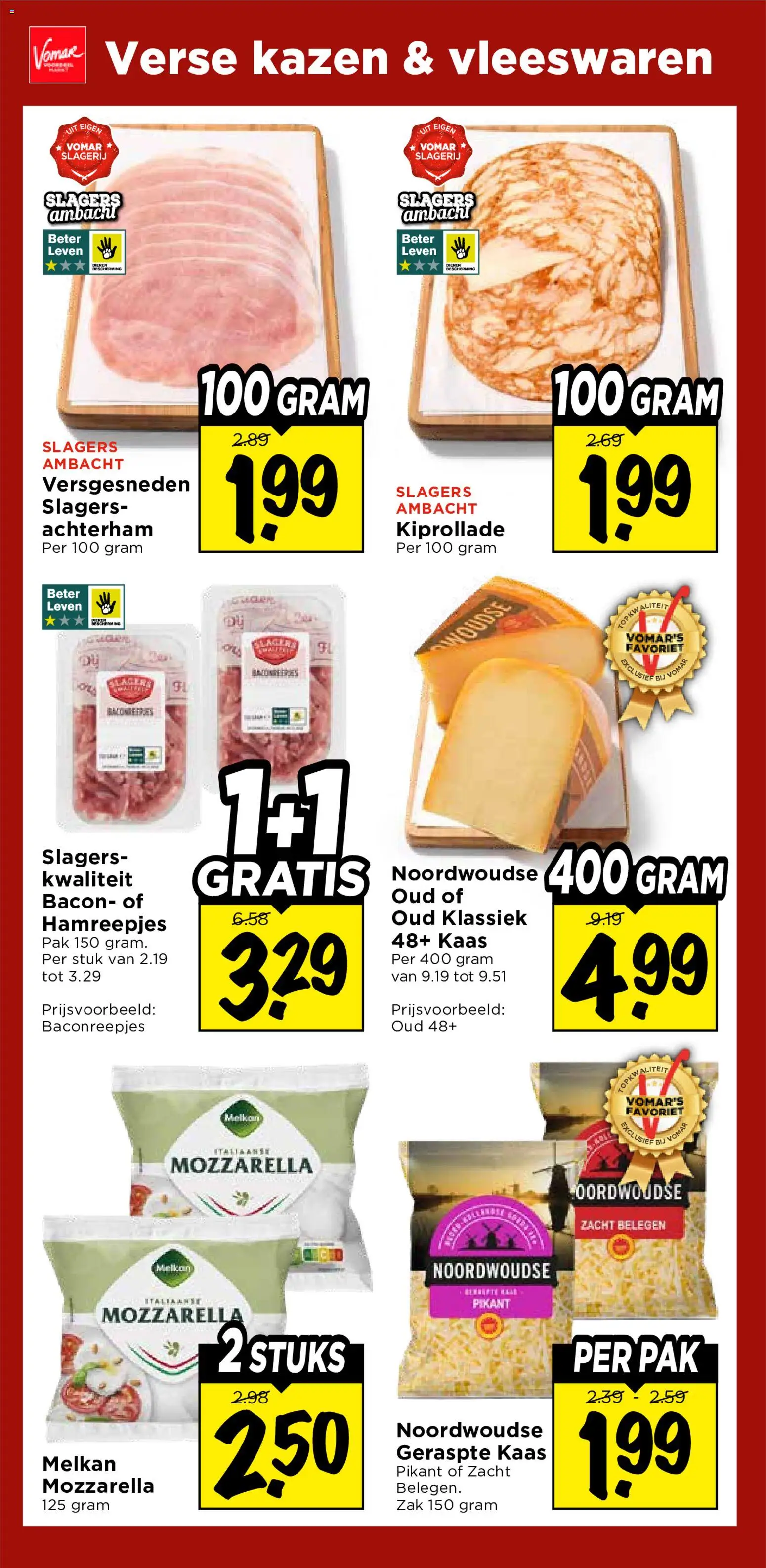 {H1} | Pagina: 23 | Producten: Kaas, Bacon, Zak, Mozzarella