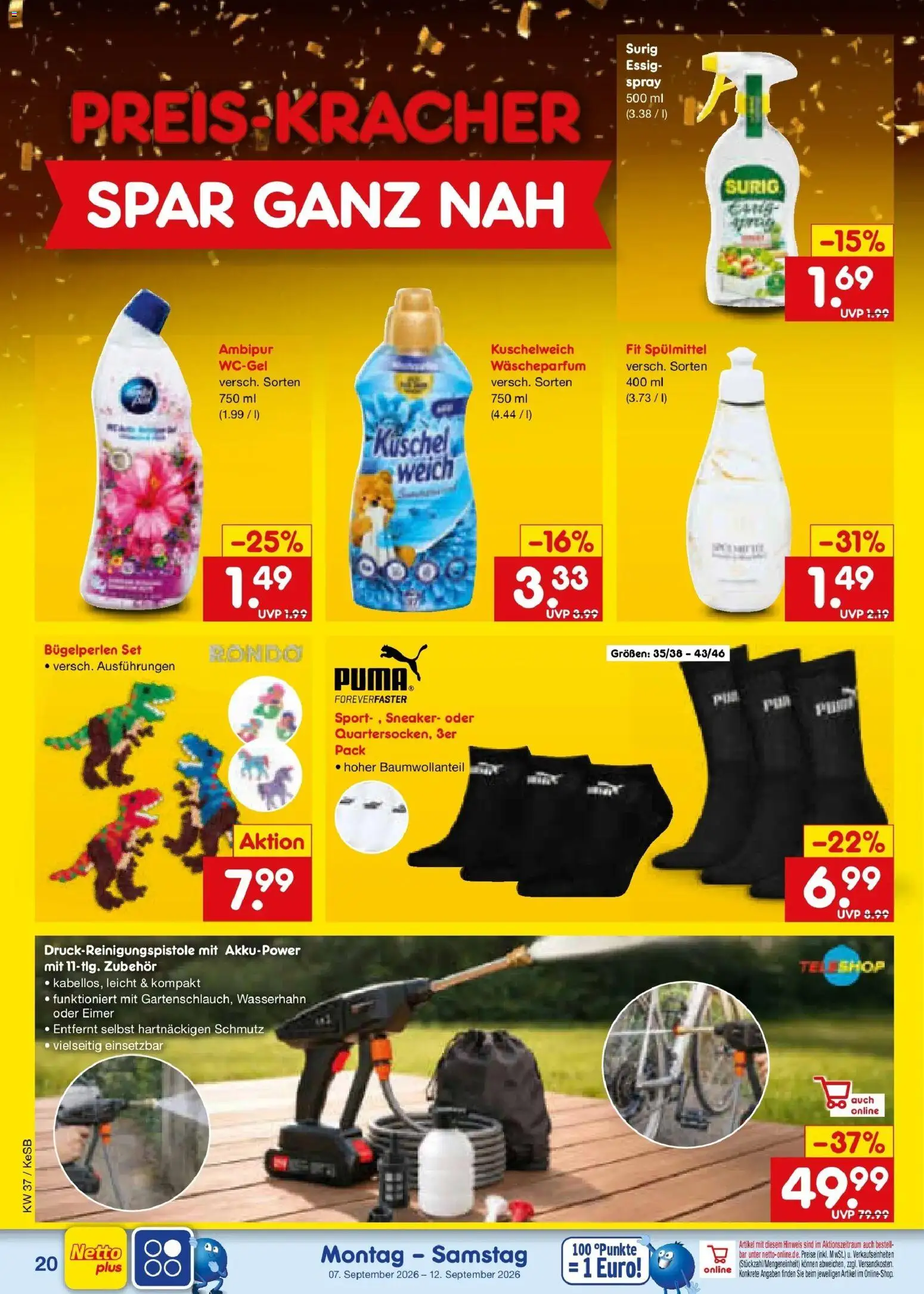 Netto Marken-Discount Prospekt Kruft – gültig ab 07.09.2026 | Seite: 28 | Produkte: Essig, Kuschelweich