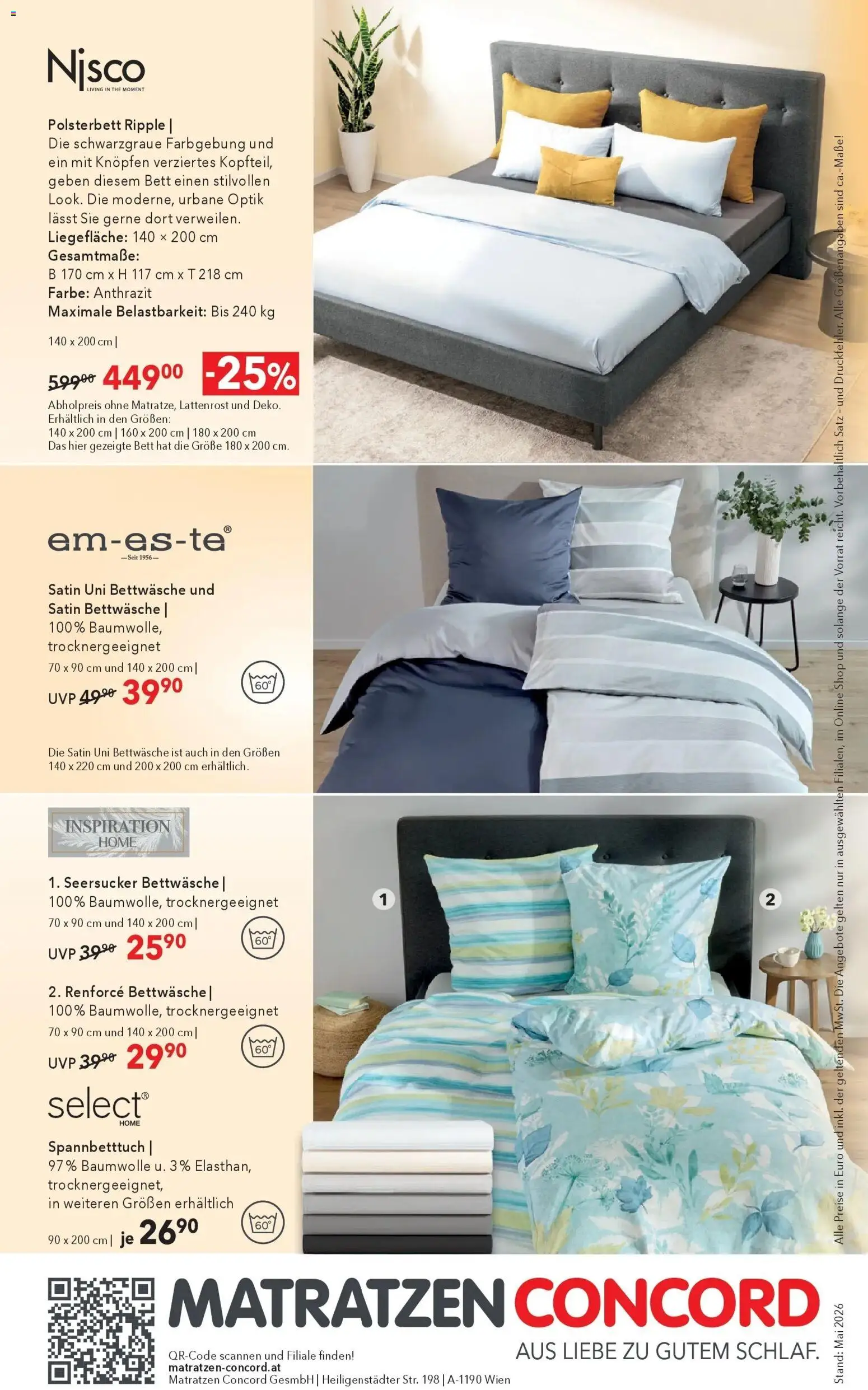 Matratzen Concord Graz gültig ab 27.05.2026 | Seite: 8 | Produkte: Bett, Lattenrost