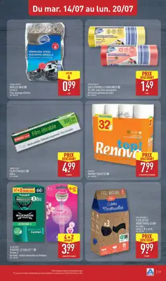 Aldi - Prévisualisation de Aldi catalogue valide à partir de 14/07/2026 | Page: 19 | Produits: Papier toilette, Culottes menstruelles, Rouleau, Sacs poubelle