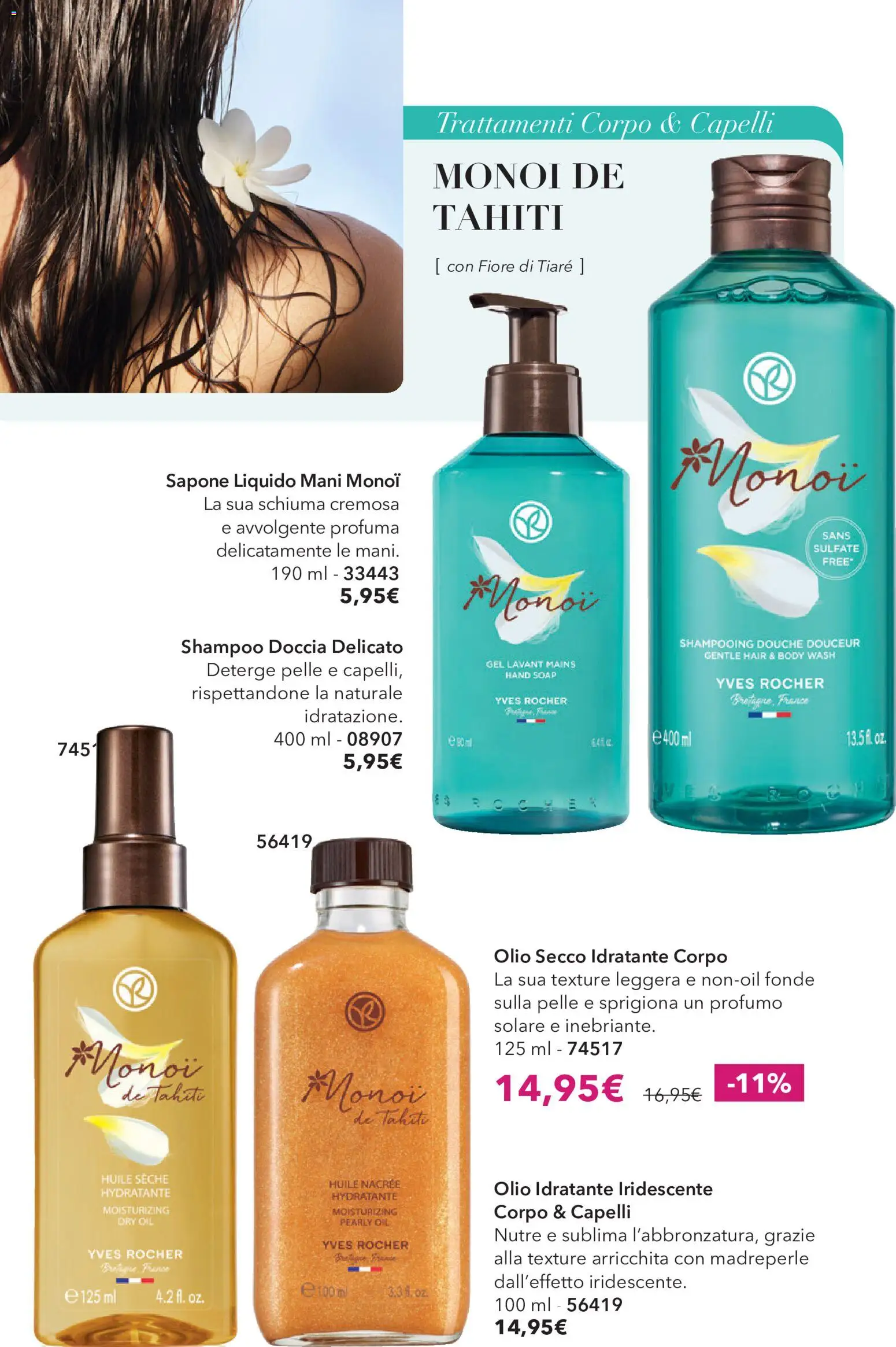 Volantino Yves Rocher del 31/08/2026 | Pagina: 56 | Prodotti: Schiuma, Sapone, Olio, Doccia