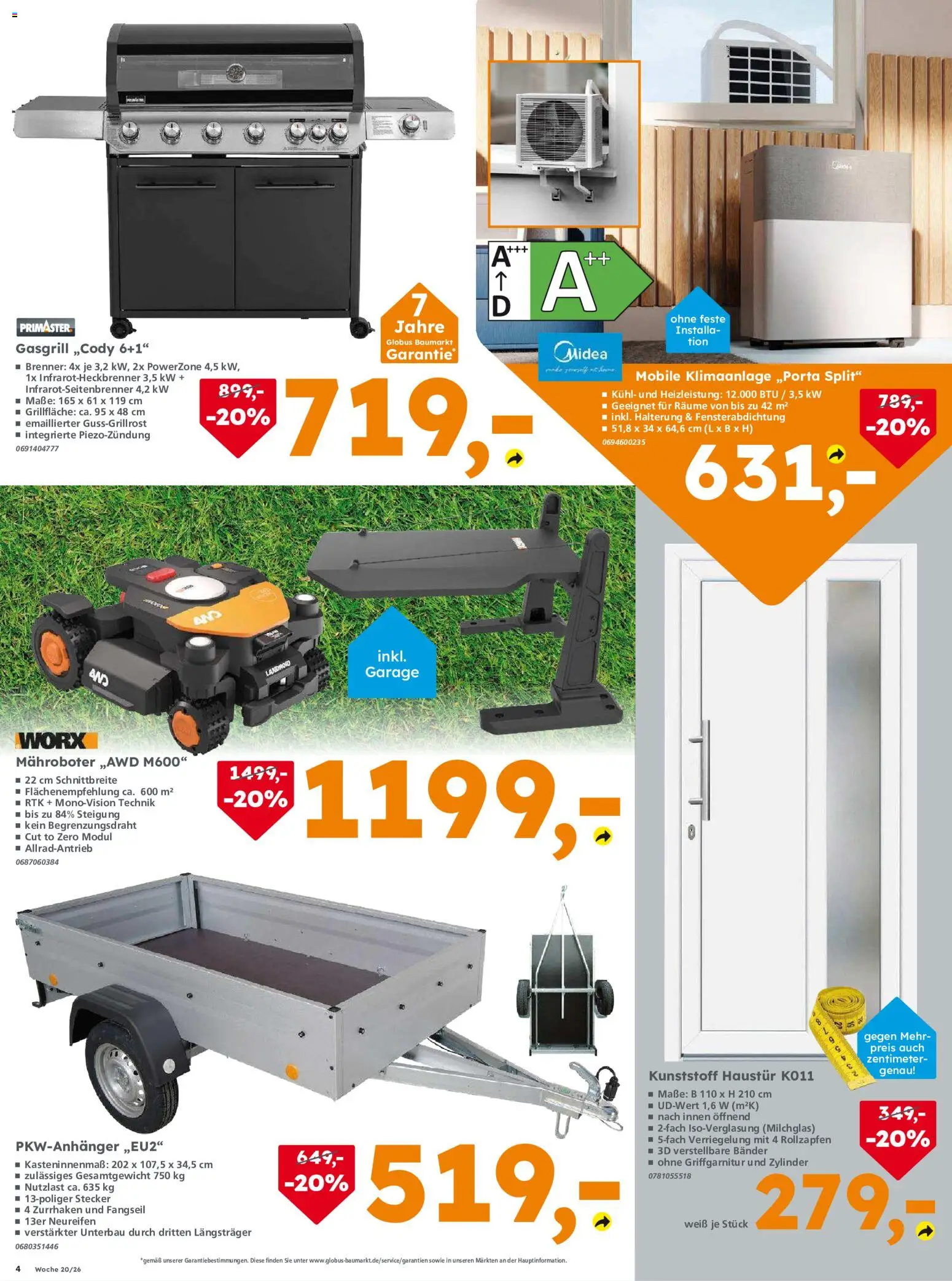 Globus Baumarkt Prospekt Dietzenbach	 – gültig ab 15.05.2026 | Seite: 4 | Produkte: Klimaanlage