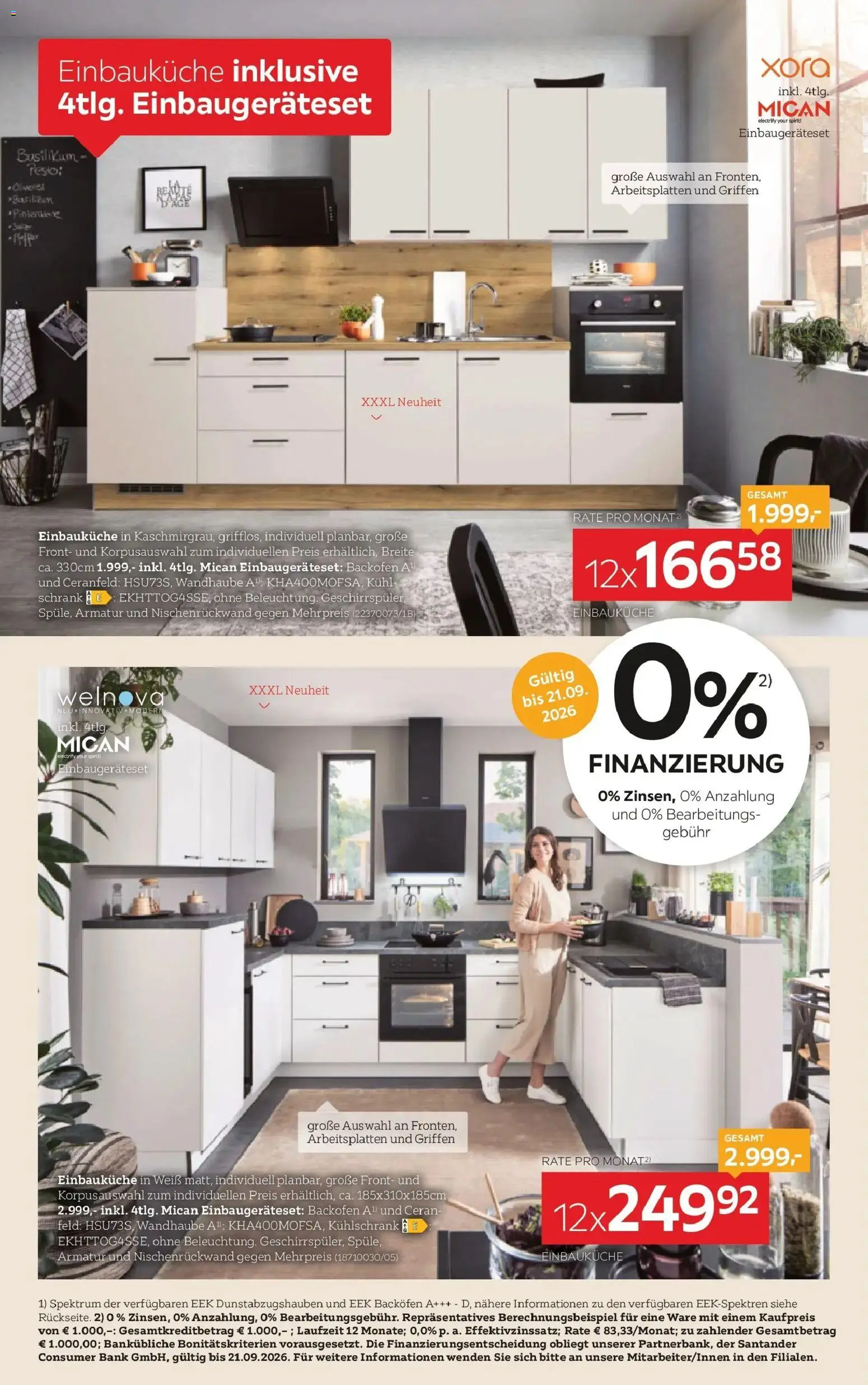 XXXLutz Küchen von 15.09.2026 - Aktuelle Angebote | Seite: 4 | Produkte: Kühlschrank, Geschirrspüler, Schrank