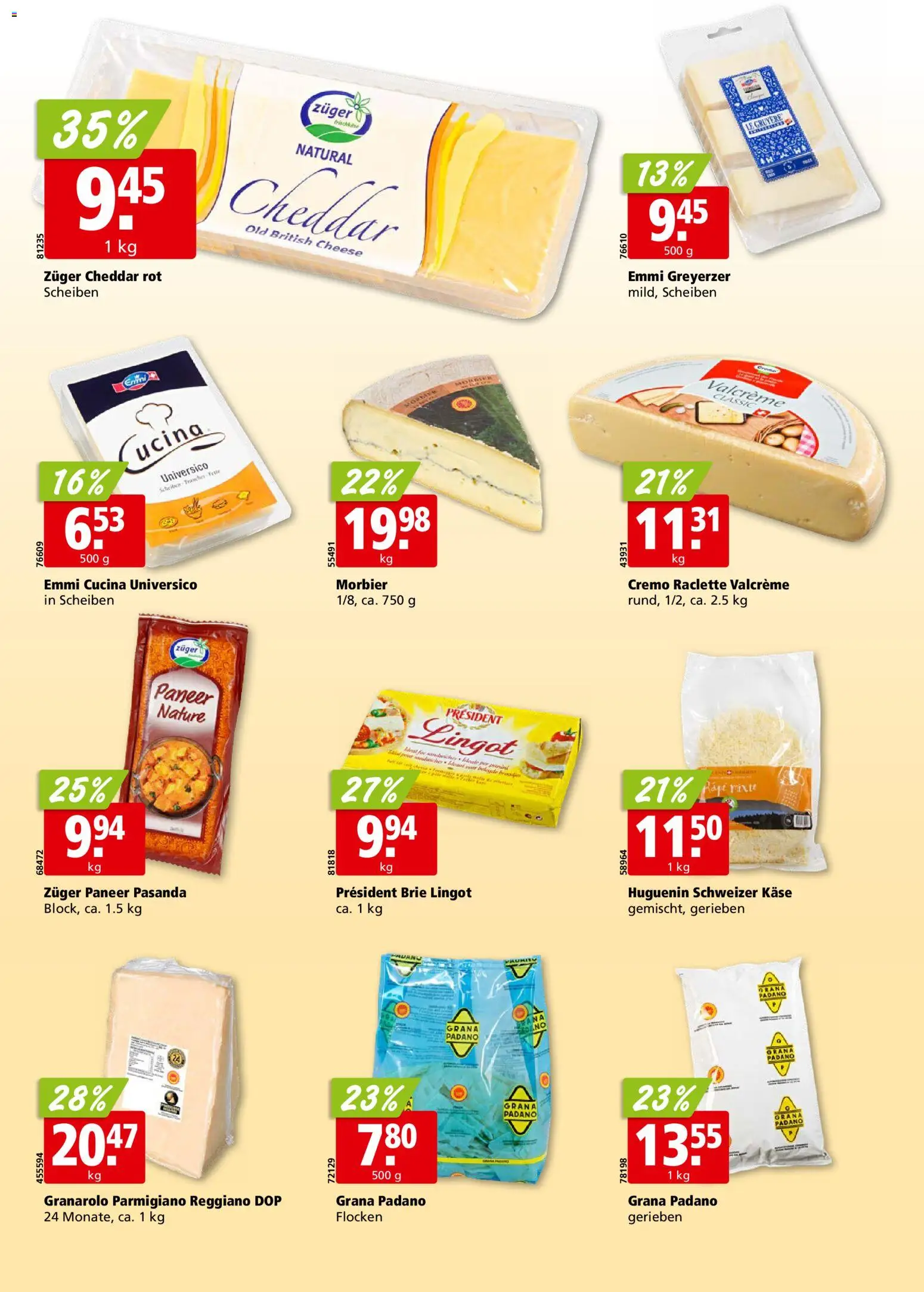 Aligro aktionen Chavannes, Matran, Genf, Sitten – gültig ab 06.07.2026 | Seite: 16 | Produkte: Käse, Flocken, Raclette