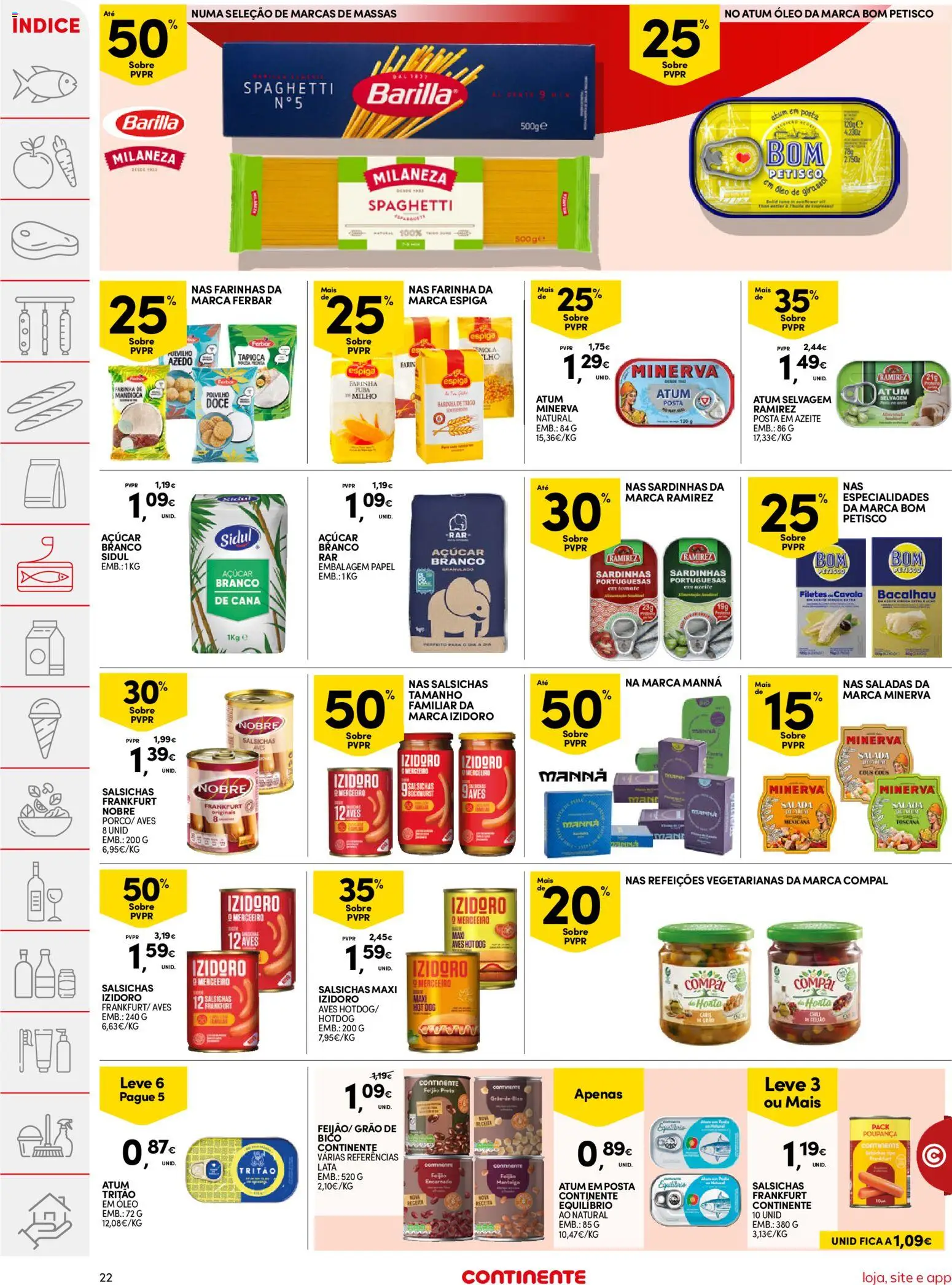 Continente folheto │ válido de 11/08/2026 | Página: 22 | Produtos: Azeite, Saladas, Óleo, Farinha