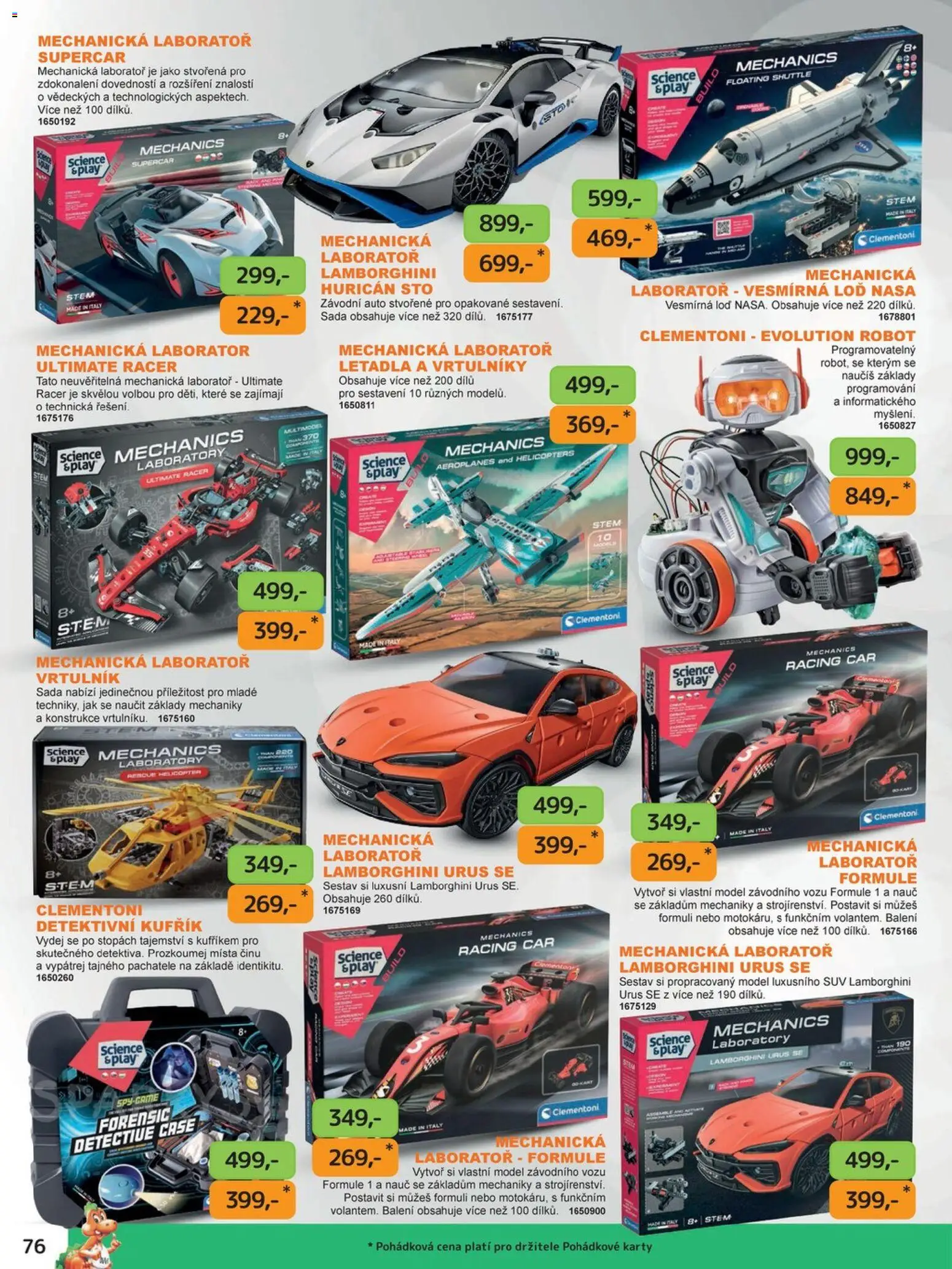 Dráčik katalog - Vánoce od 08.10.2026 | Strana: 76 | Produkty: Kufřík, Robot, Karty