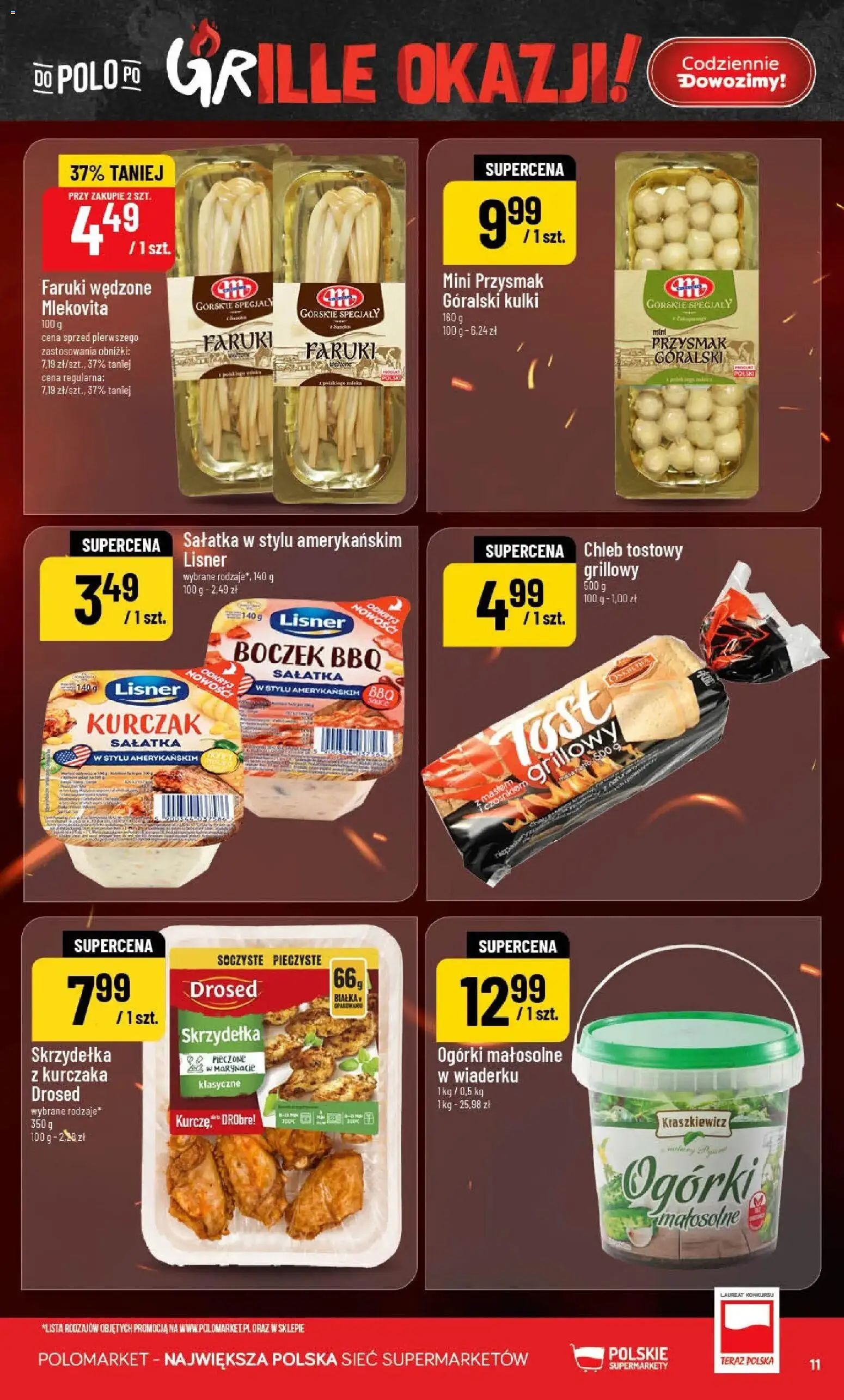 POLOmarket gazetka od 22.04.2026 | Strona: 11 | Produkty: Kurczak, Chleb tostowy, Boczek, Chleb
