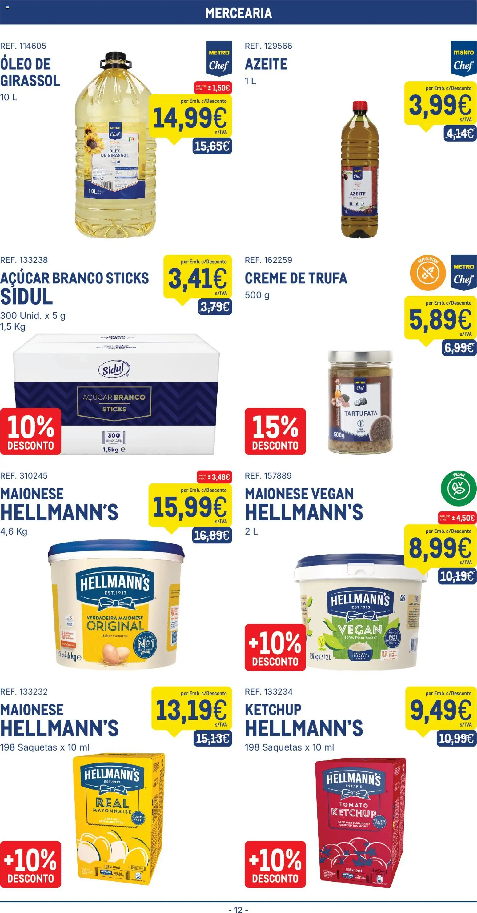 Makro folheto │ válido de 07/07/2026 | Página: 12 | Produtos: Óleo, Maionese, Açúcar, Creme