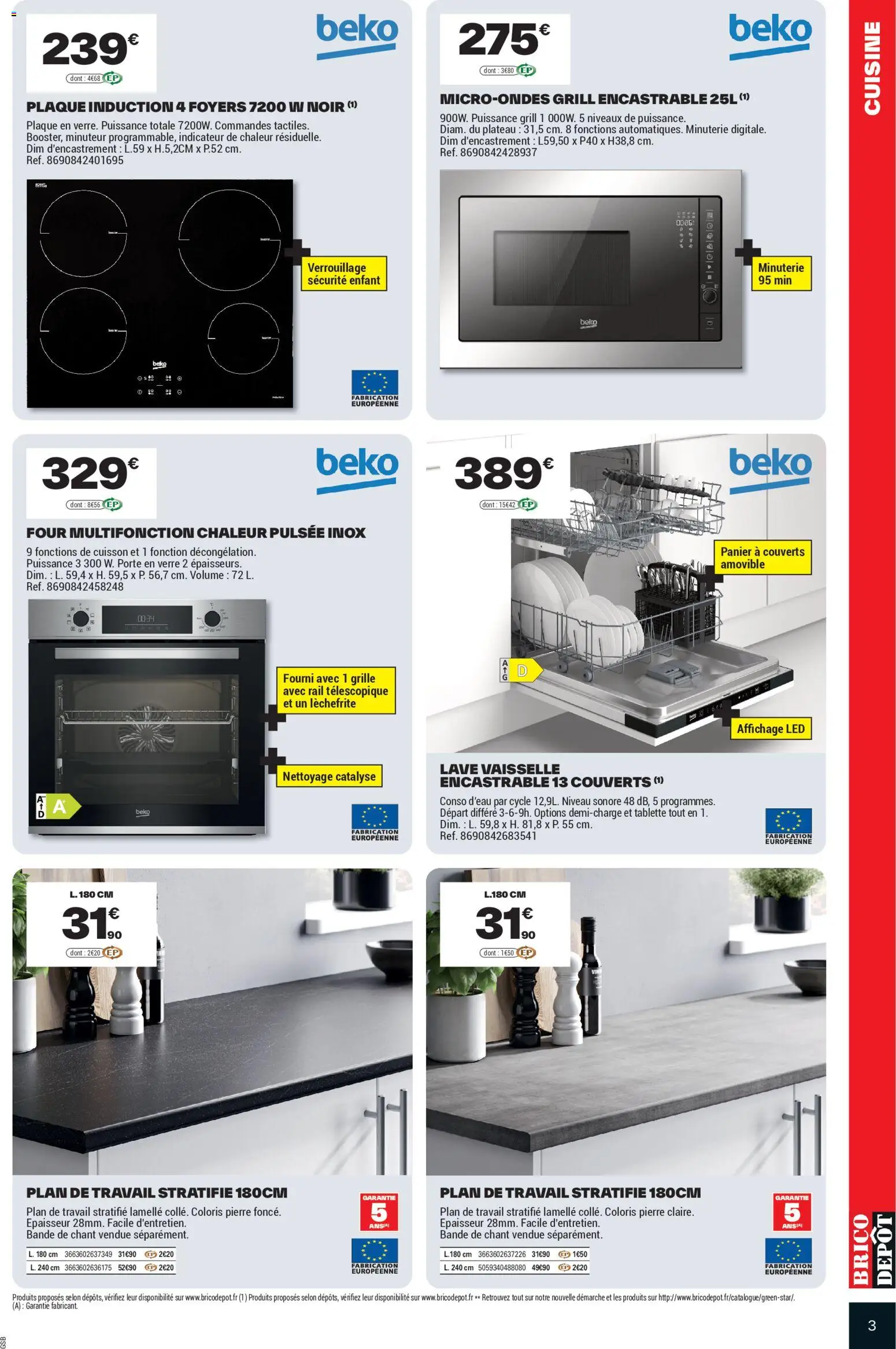 {H1} | Page: 3 | Produits: Tablette, Grill, Porte, Panier
