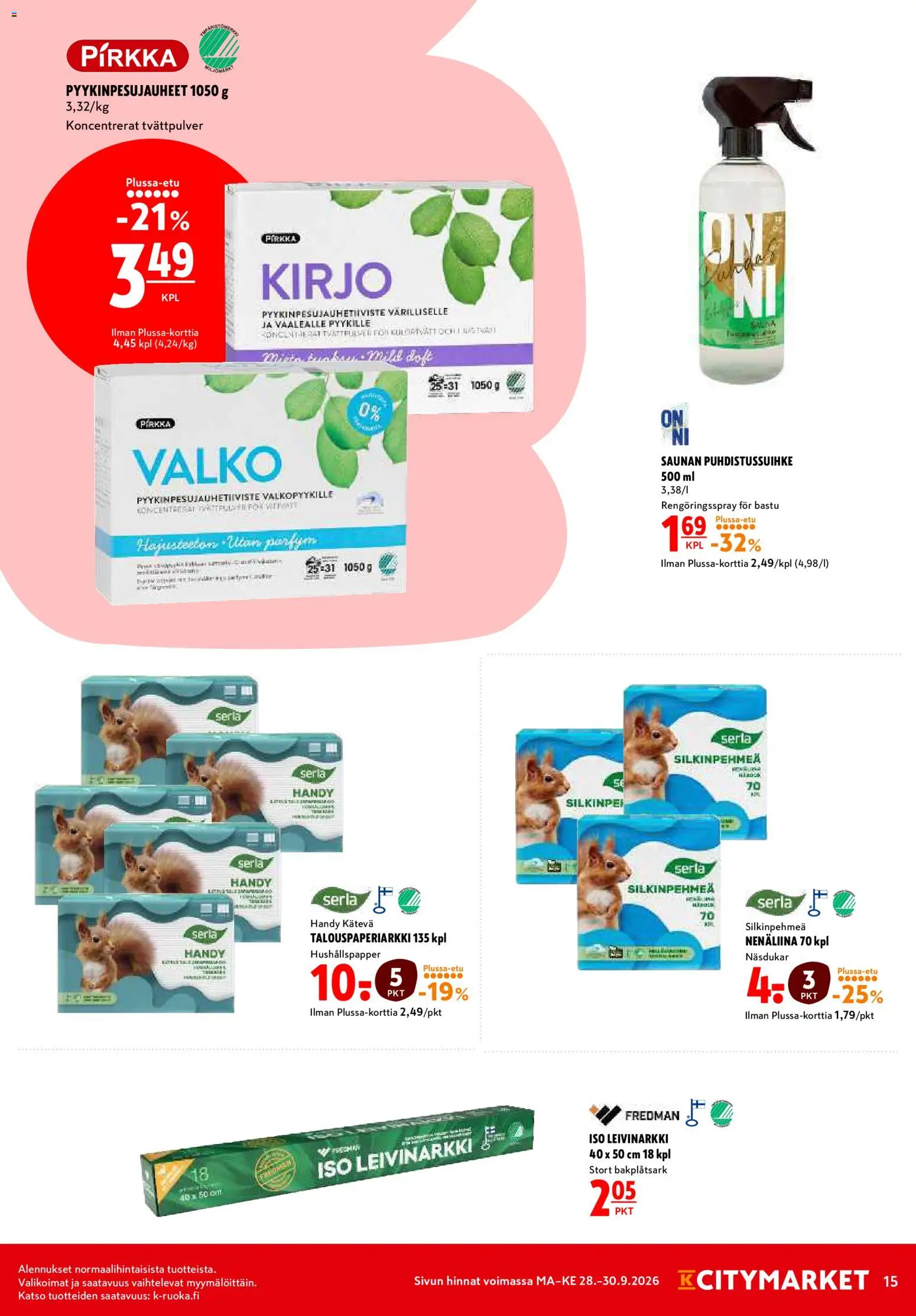K-Citymarket tarjoukset – voimassa 28/09/2026 alkaen | Sivu: 15