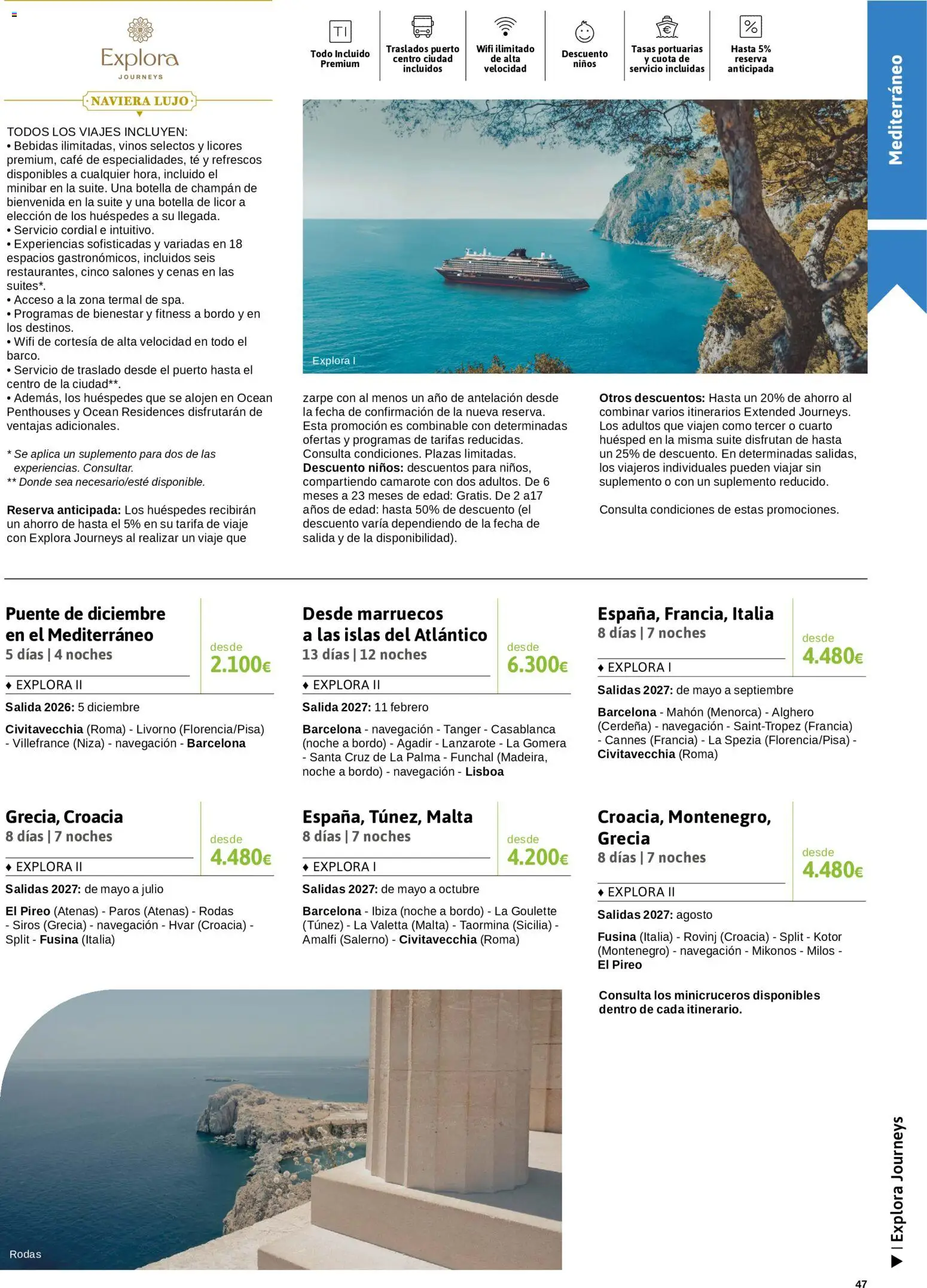 Viajes El Corte Inglés Crucero fantástico │ válido desde el 14/09/2026 | Página: 47 | Productos: Licor, Té, Bebidas, Navegación