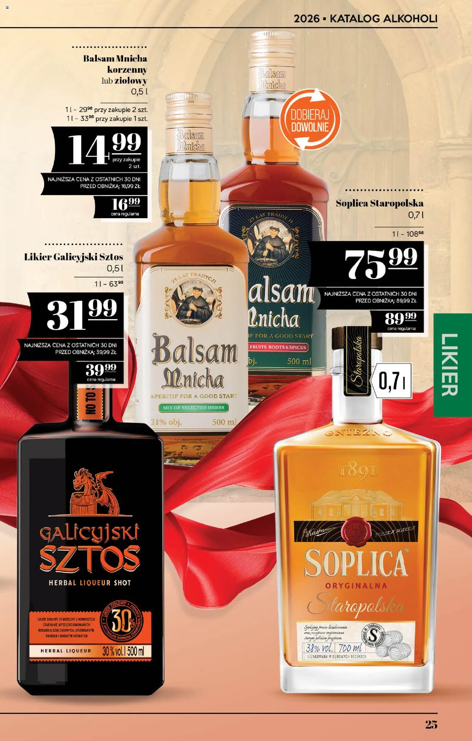 POLOmarket katalog - Alkoholi od 10.09.2026 | Strona: 25 | Produkty: Likier ziołowy, Soplica, Aperitif
