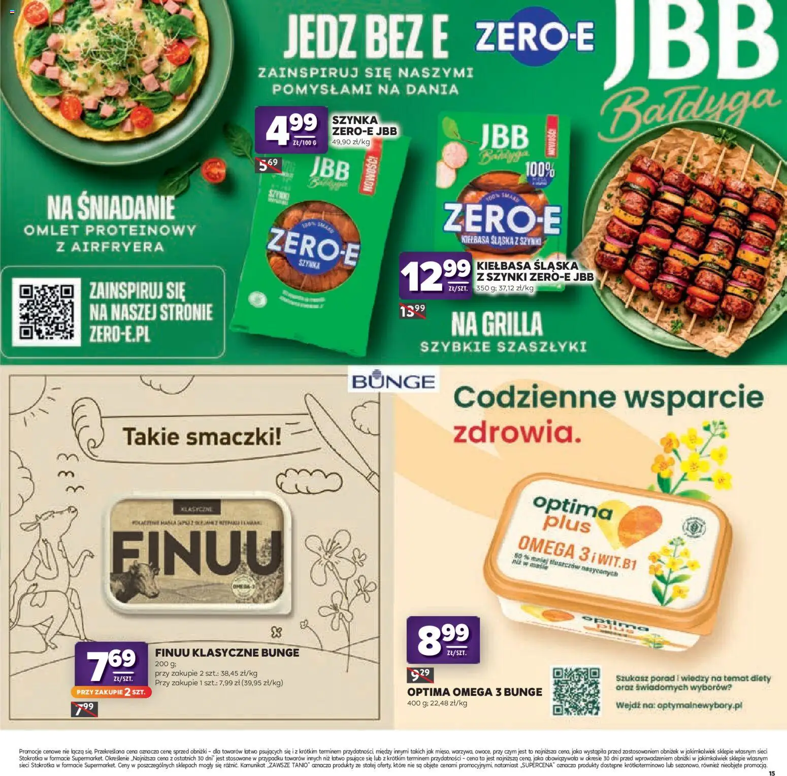 Stokrotka gazetka - Katalog Kulinarny od 20.08.2026 | Strona: 15 | Produkty: Stokrotka, Szynka, Omega, Omega 3