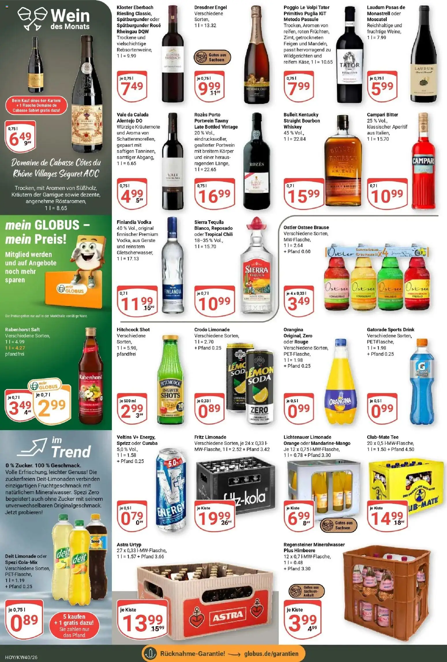 Globus Prospekt Hoyerswerda (ab 28.09.2026) » Angebote online | Seite: 19 | Produkte: Tequila, Zucker, Chili, Himbeere