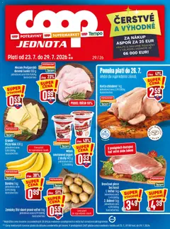 COOP Jednota leták platný od 23.07.2026