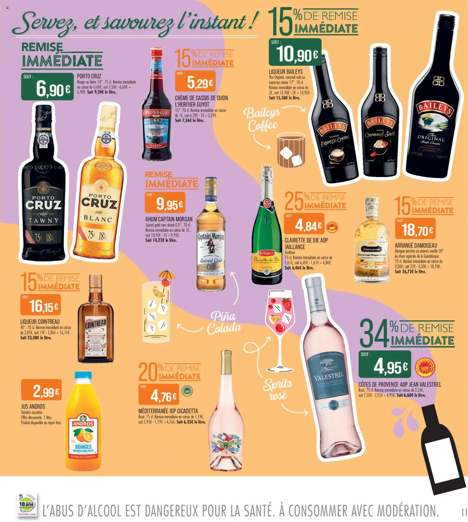 {H1} | Page: 11 | Produits: Alcool, Cassis, Mangue, Rhum