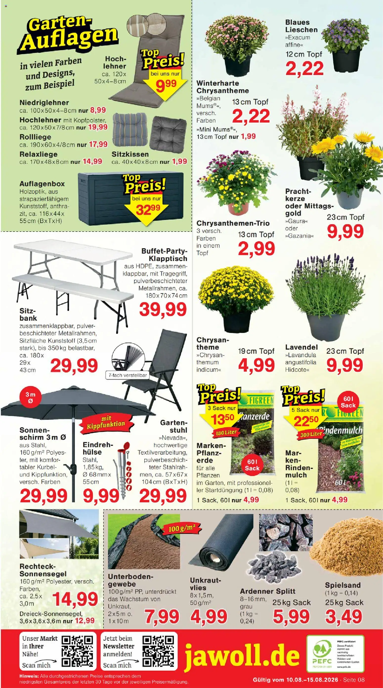 Wiglo Wunderland Prospekt – gültig ab 10.08.2026 | Seite: 12 | Produkte: Relaxliege, Stuhl, Lavendel