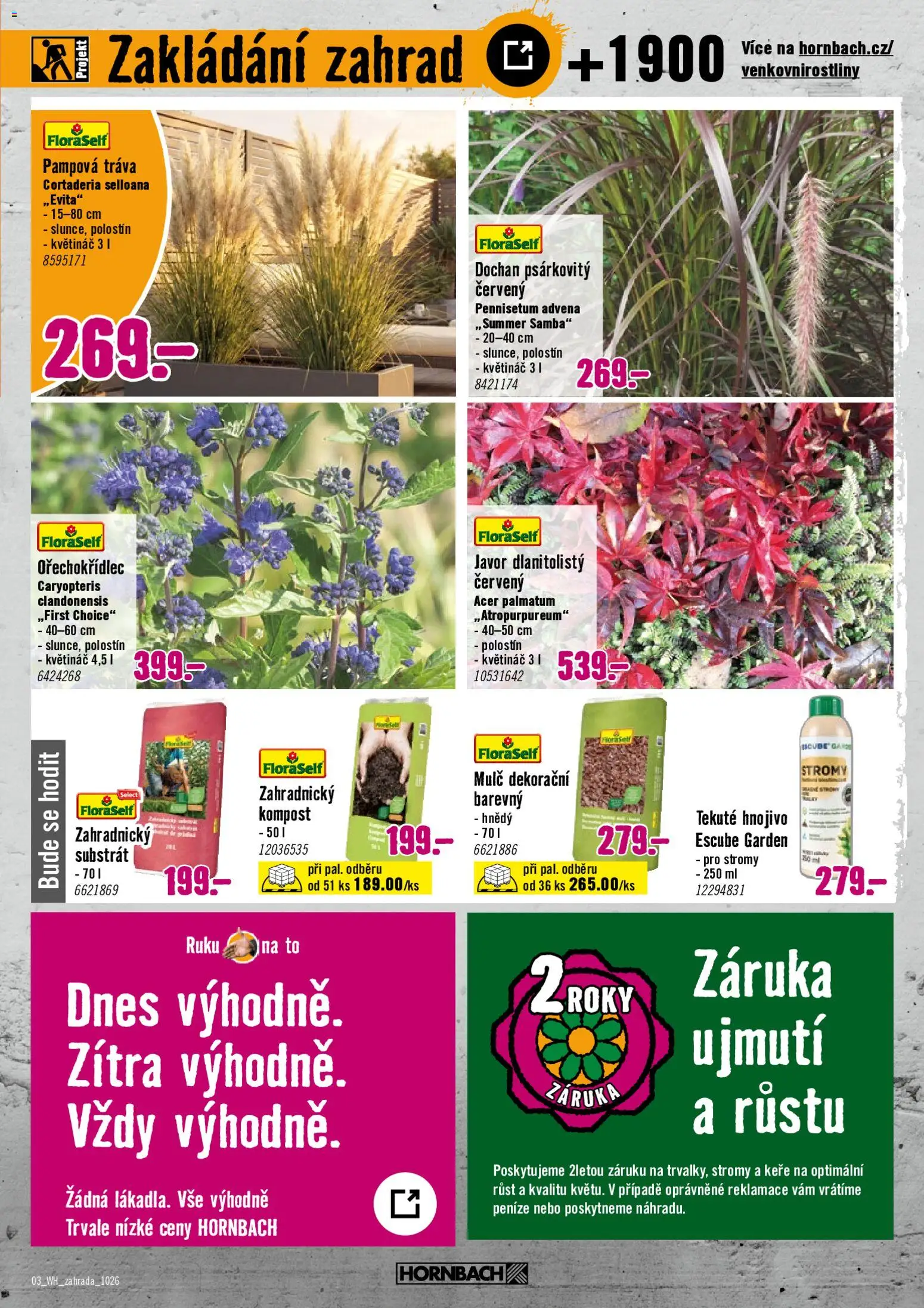 HORNBACH leták - Podzimní zahrada od 07.10.2026 | Strana: 3 | Produkty: Substrát, Hnojivo, Květináč