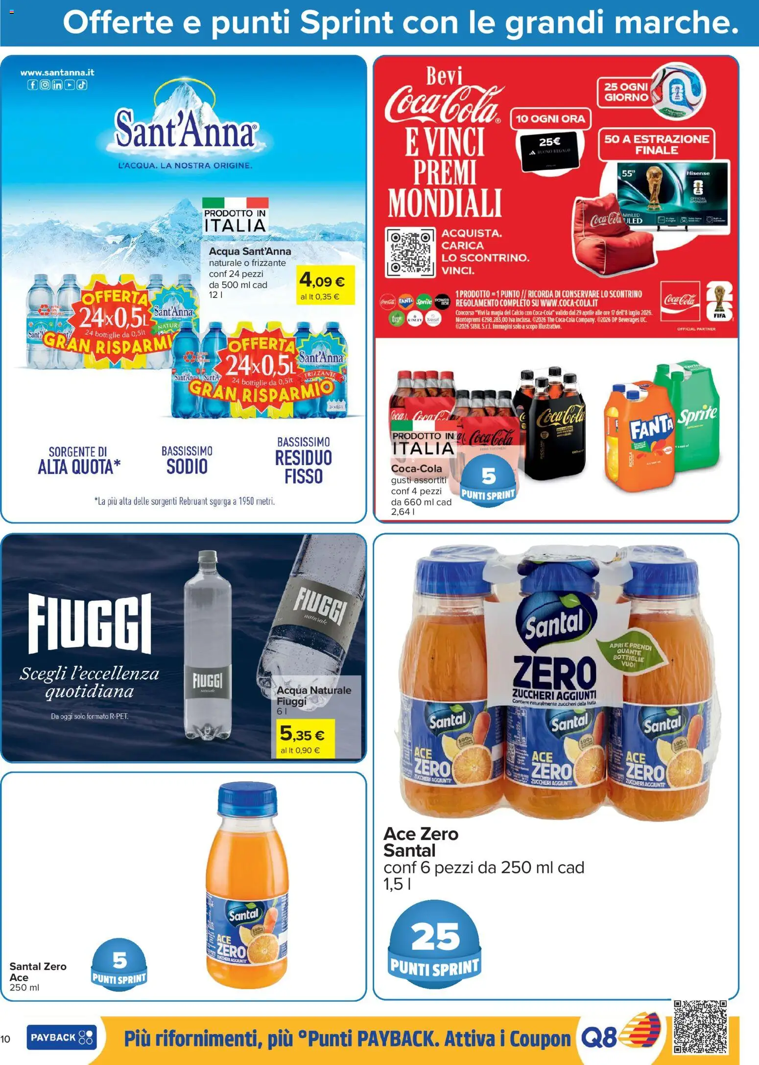 Volantino Carrefour del 16.06.2026 | Pagina: 10 | Prodotti: Acqua, The, Acqua naturale, Fanta