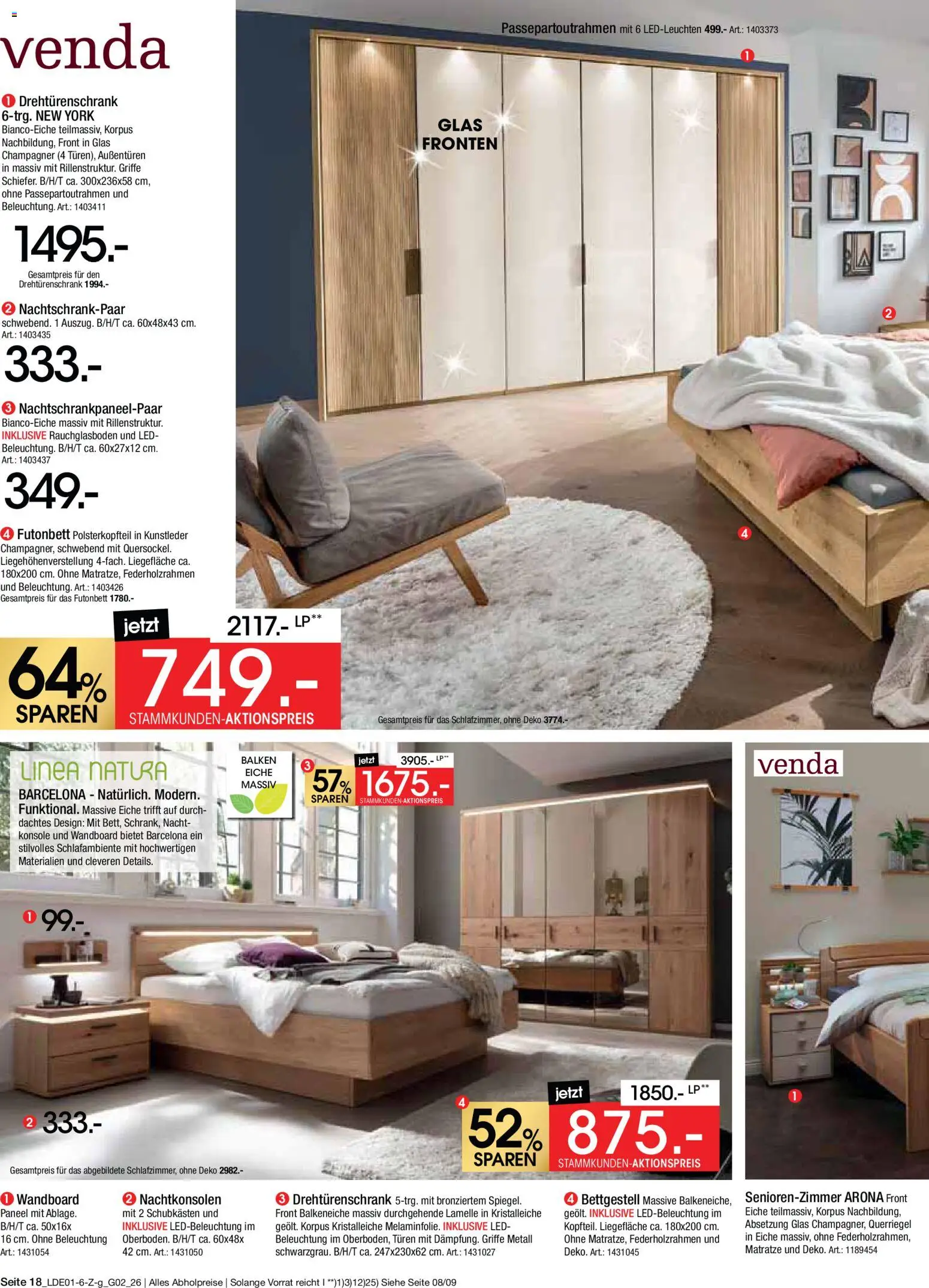 Zurbrüggen Große Marken-Sensation – gültig ab 31.01.2026 | Seite: 20 | Produkte: Wandboard, Matratze, Drehtürenschrank