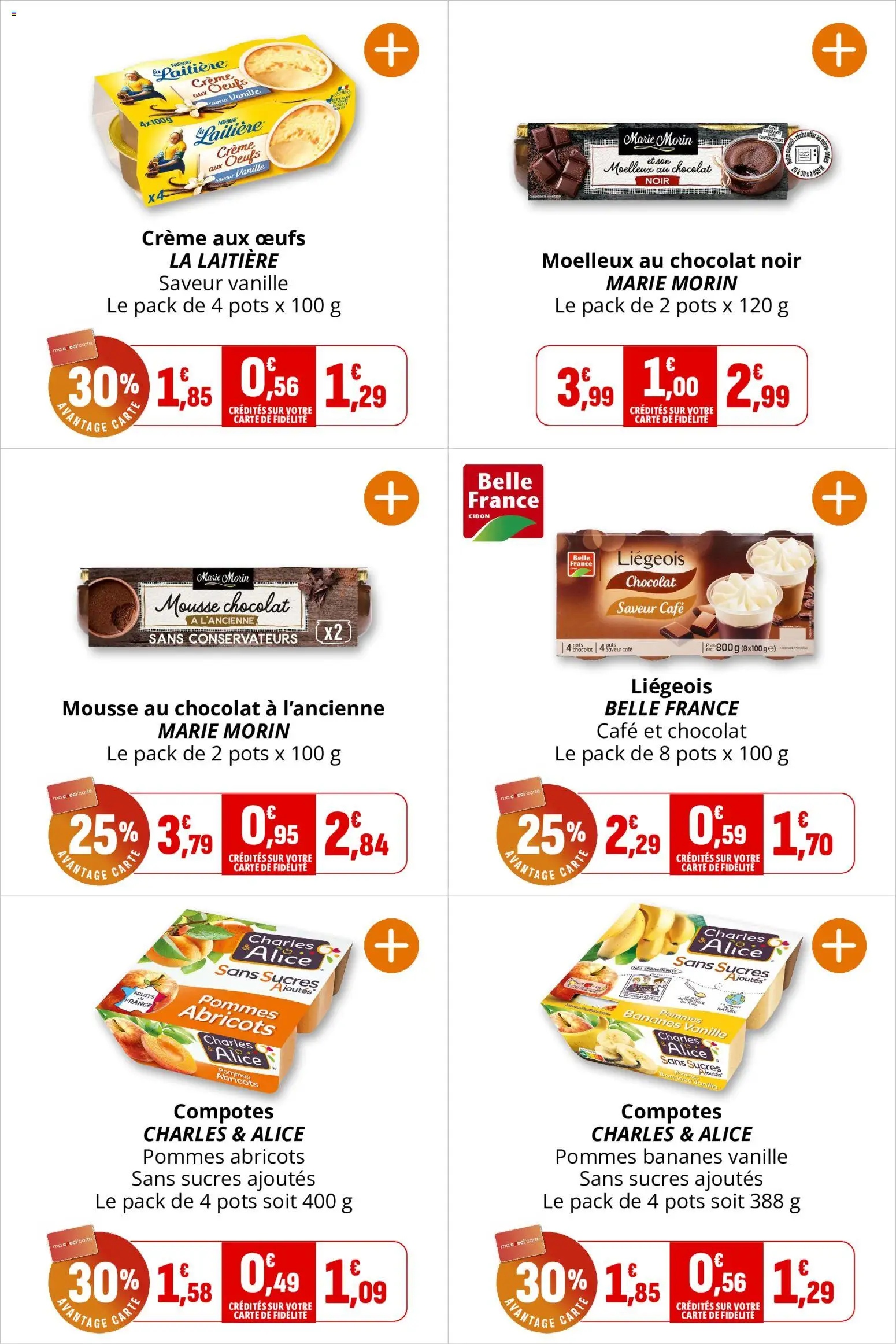 {H1} | Page: 19 | Produits: Crème aux œufs, Mousse au chocolat, Œufs, Café