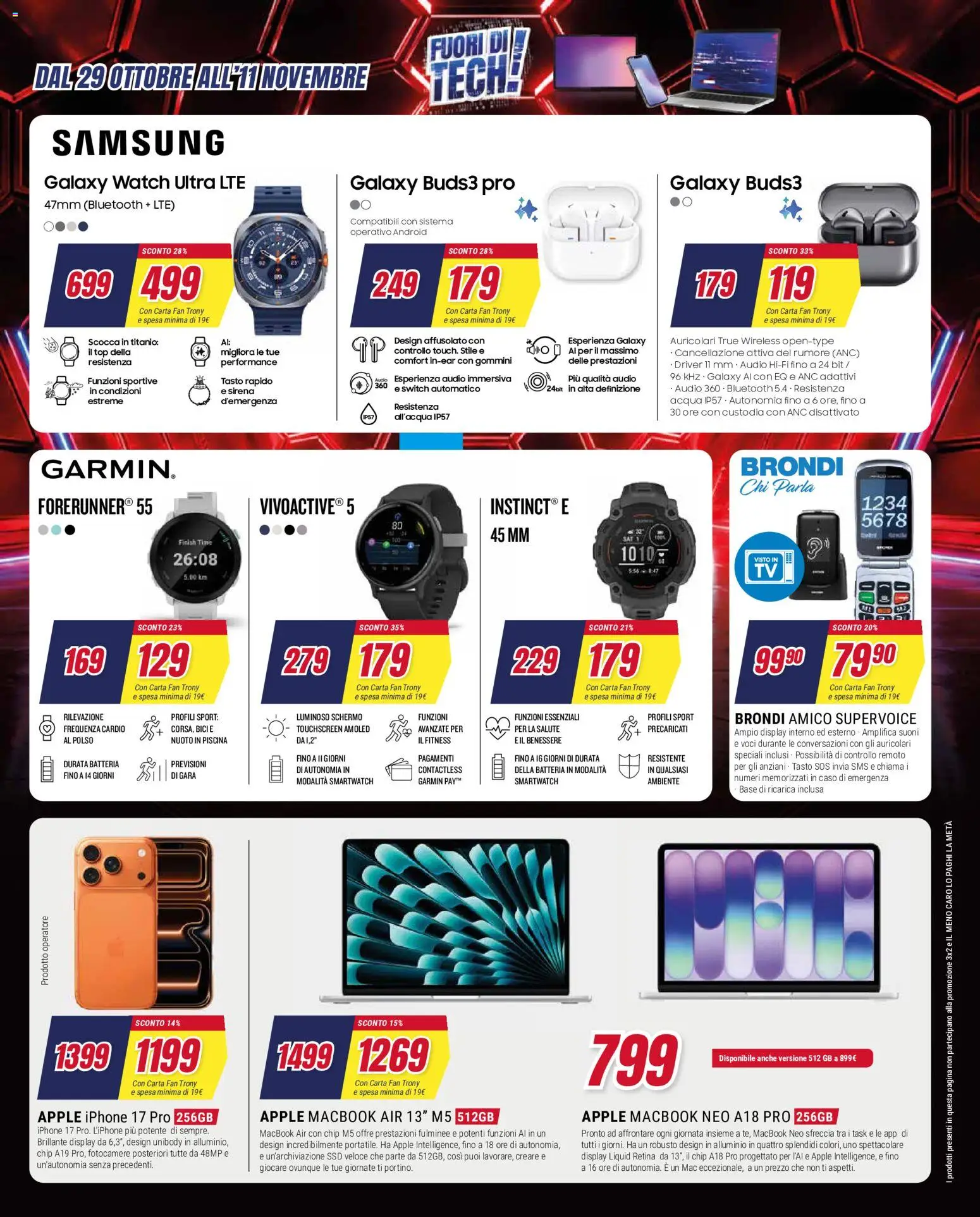 Volantino Trony del 29/10/2026 | Pagina: 46 | Prodotti: Macbook air, Caro, Piscina, Alluminio