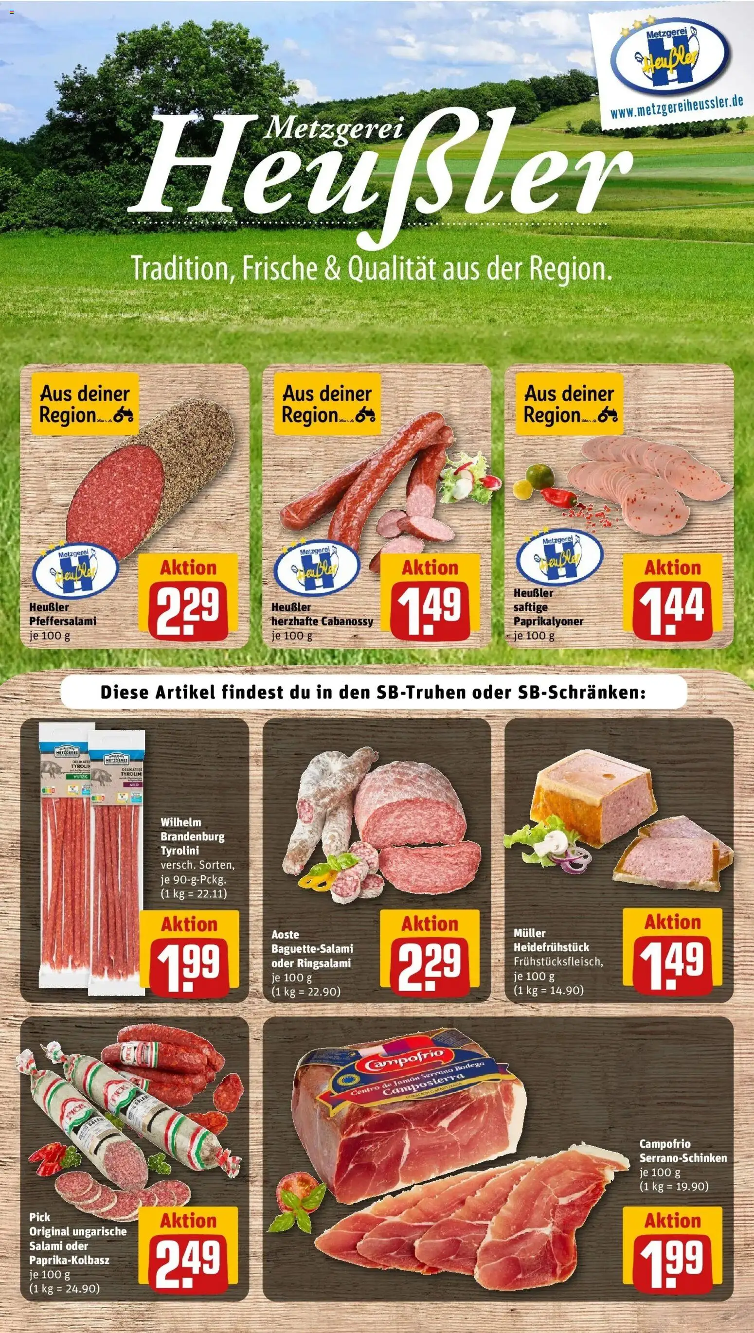 REWE Prospekt ab 12.10.2026 zum Blättern » Angebote | Seite: 7 | Produkte: Salami
