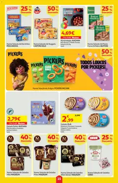 Pré-visualização Auchan folheto válido de 11.06.2026 | Página: 15 | Produtos: Capitão iglo, Chocolate, Cogumelos, Nuggets