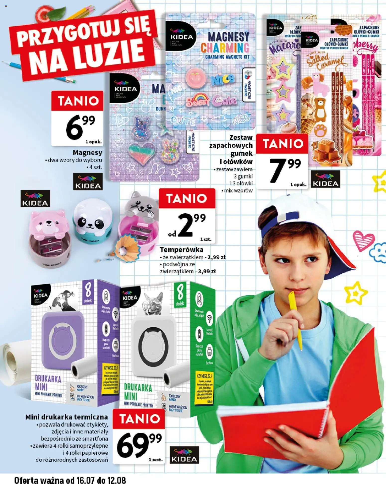 Intermarche gazetka - Szkolna wyprawka w super cenach od 16.07.2026 | Strona: 4 | Produkty: Magnetic, Drukarka, Rolki, Temperówka